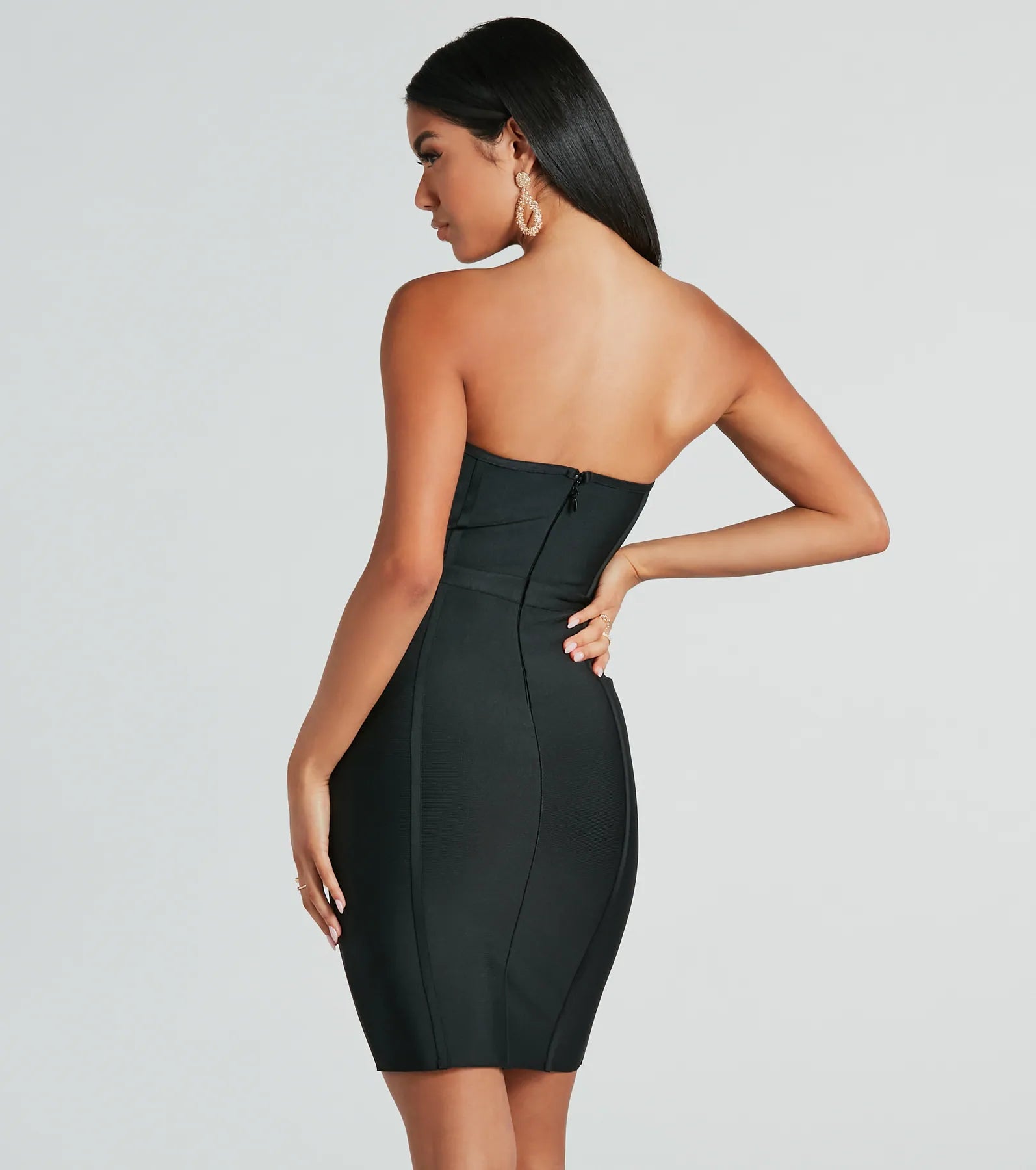 Like An Hourglass Bandage Corset Mini Dress