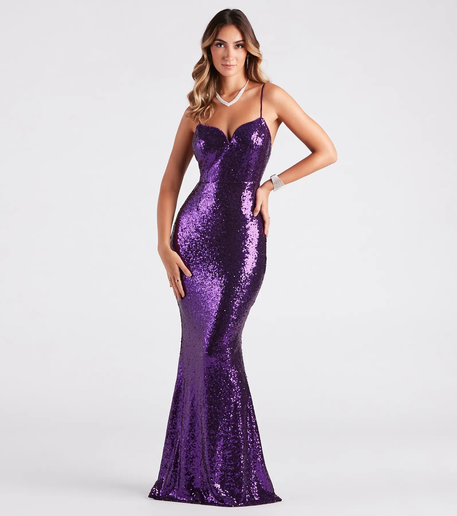 Brandi Formal Sequin Sweetheart Mermaid Dress