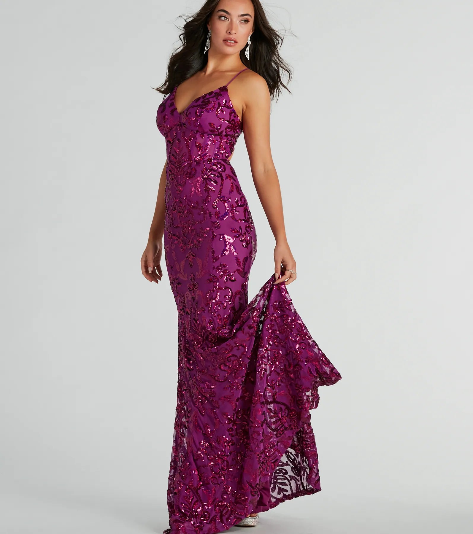 Emma Strappy Back Sequin Mermaid Dress