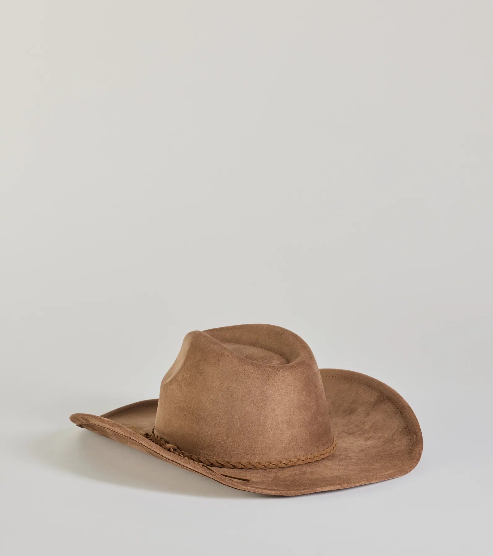 Wild West Braid Faux Suede Cowboy Hat