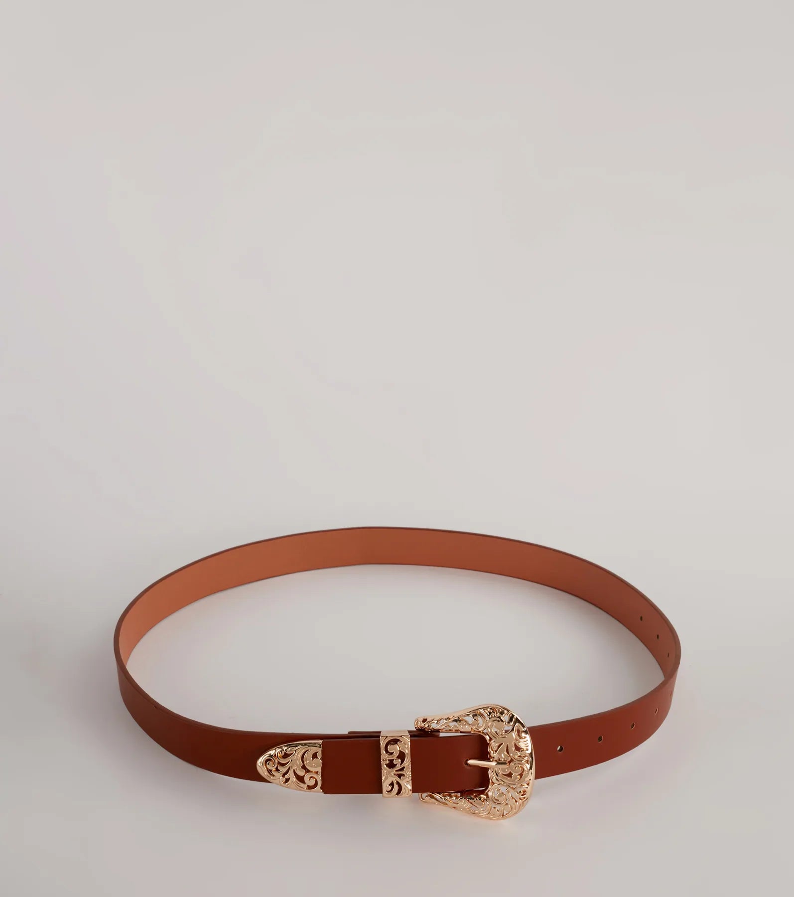 Let's Ride Western Faux Leather Belt