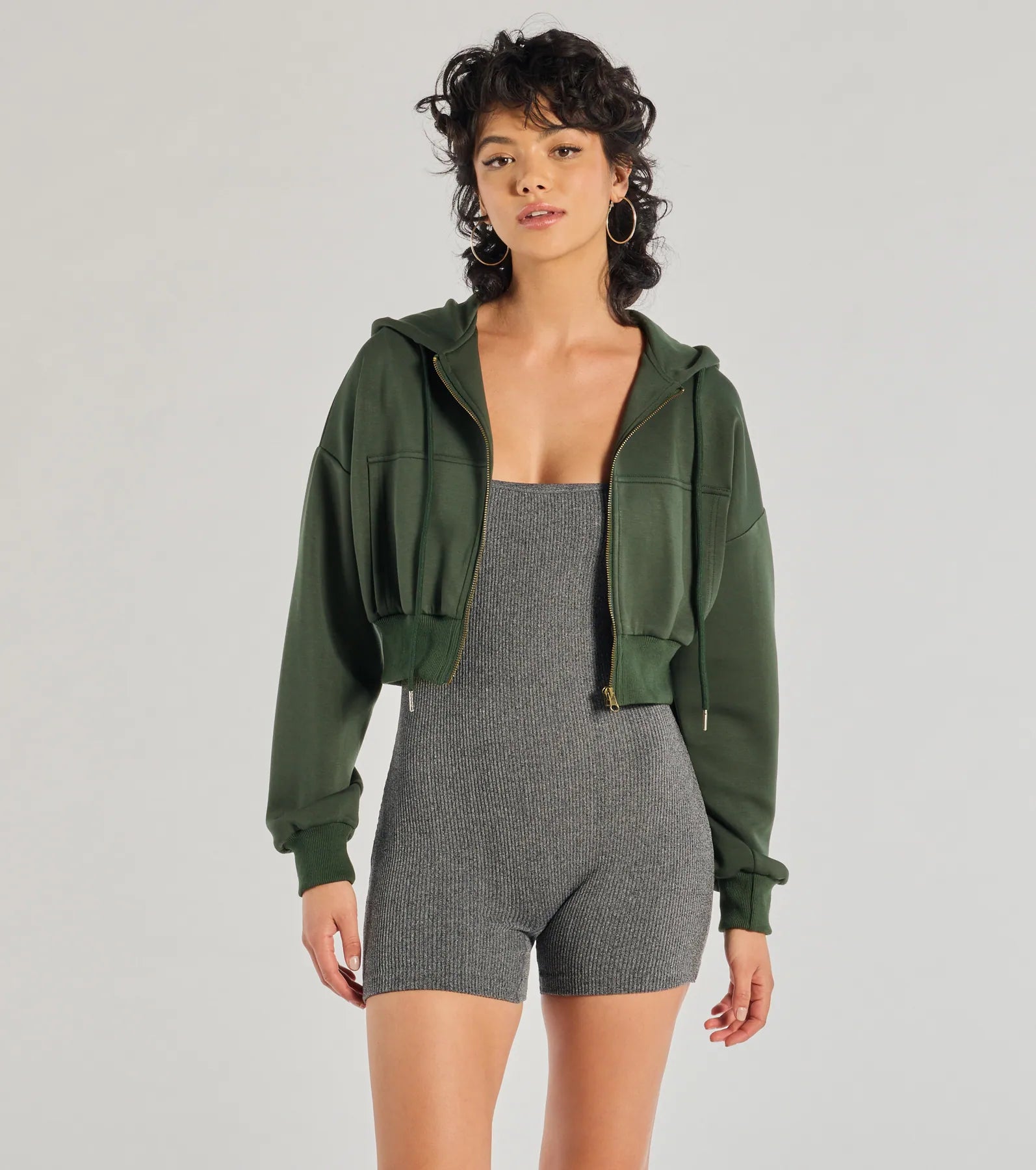 Chill Zone Crop Hoodie With Pockets