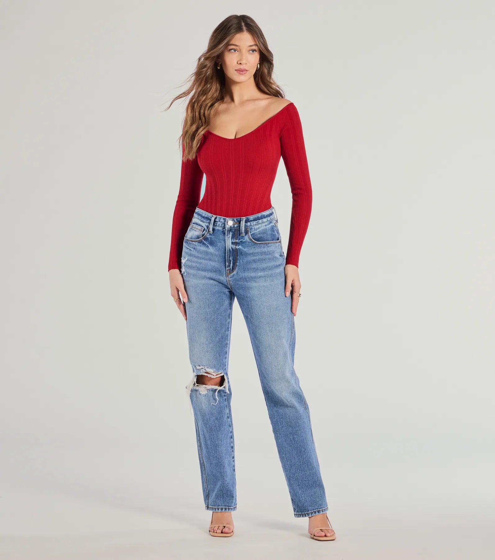 Elevated Essential Ribbed Knit Long Sleeve Bodysuit