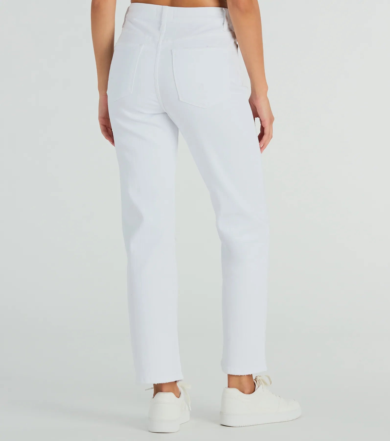 Fresh Vibe High-Rise Destructed Straight-Leg Jeans by Windsor Denim