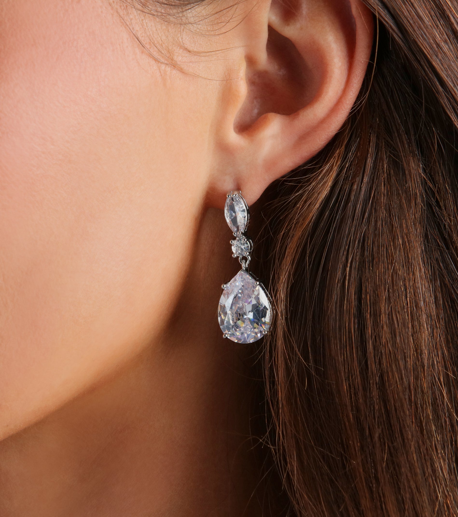 Beautiful Radiance Cubic Zirconia Drop Earrings