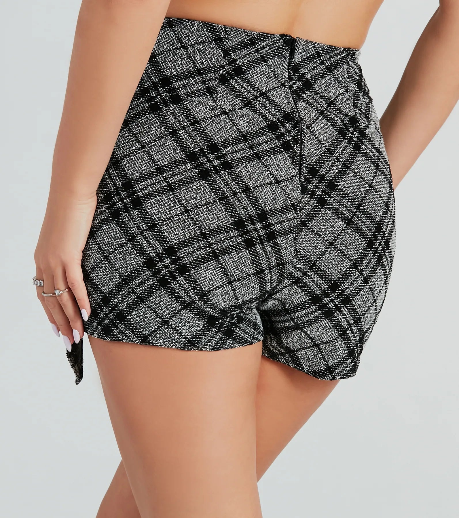 Preppy Plaid Babe High Rise Slit Skort