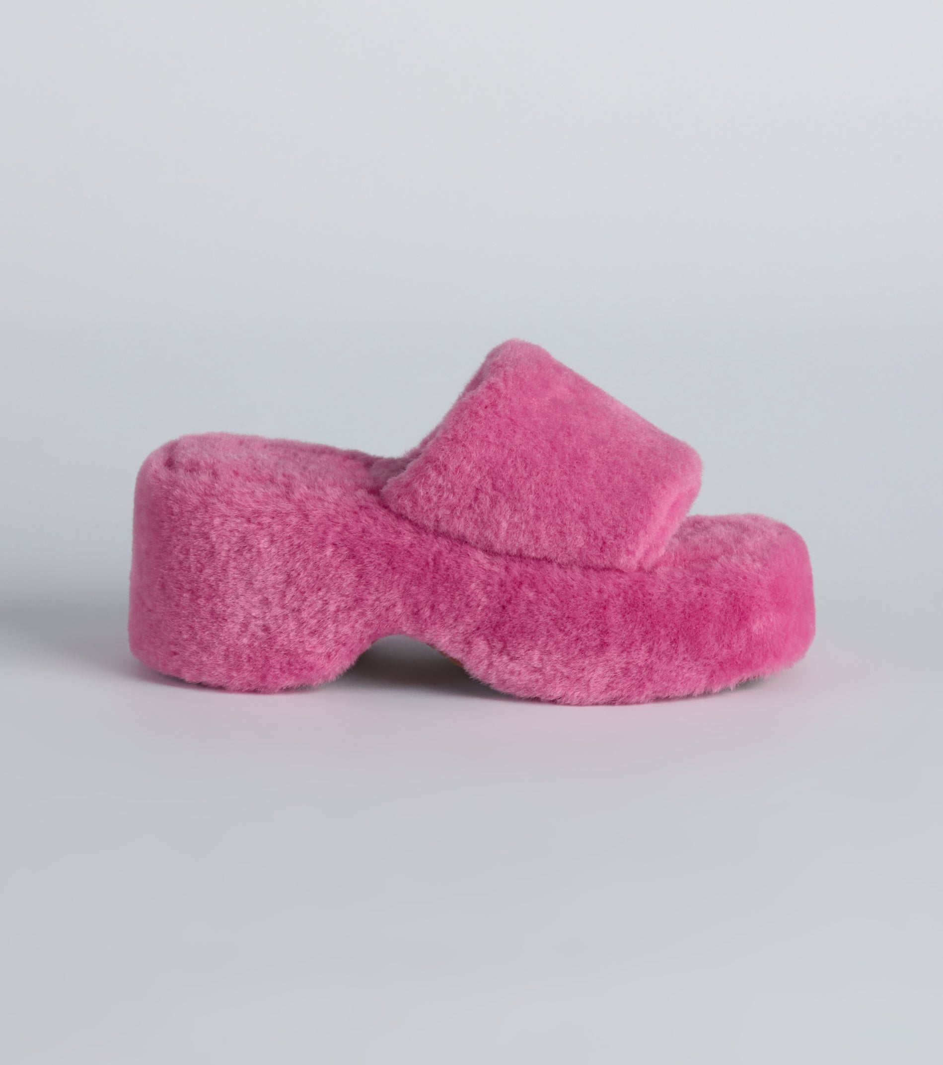 Hello Fabulous Fuzzy Platform Slippers