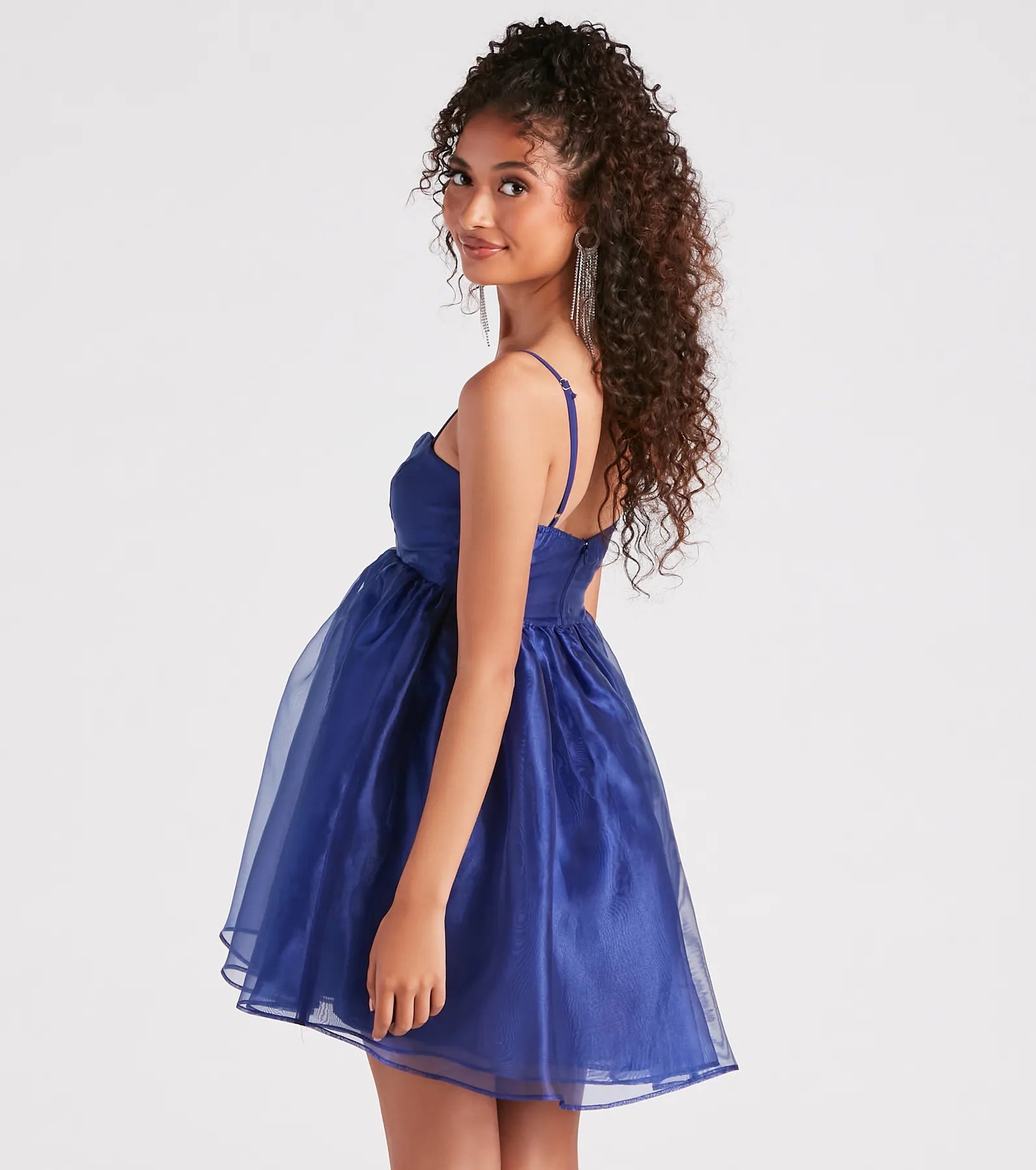 Harlow Square Neck Babydoll Party Dress