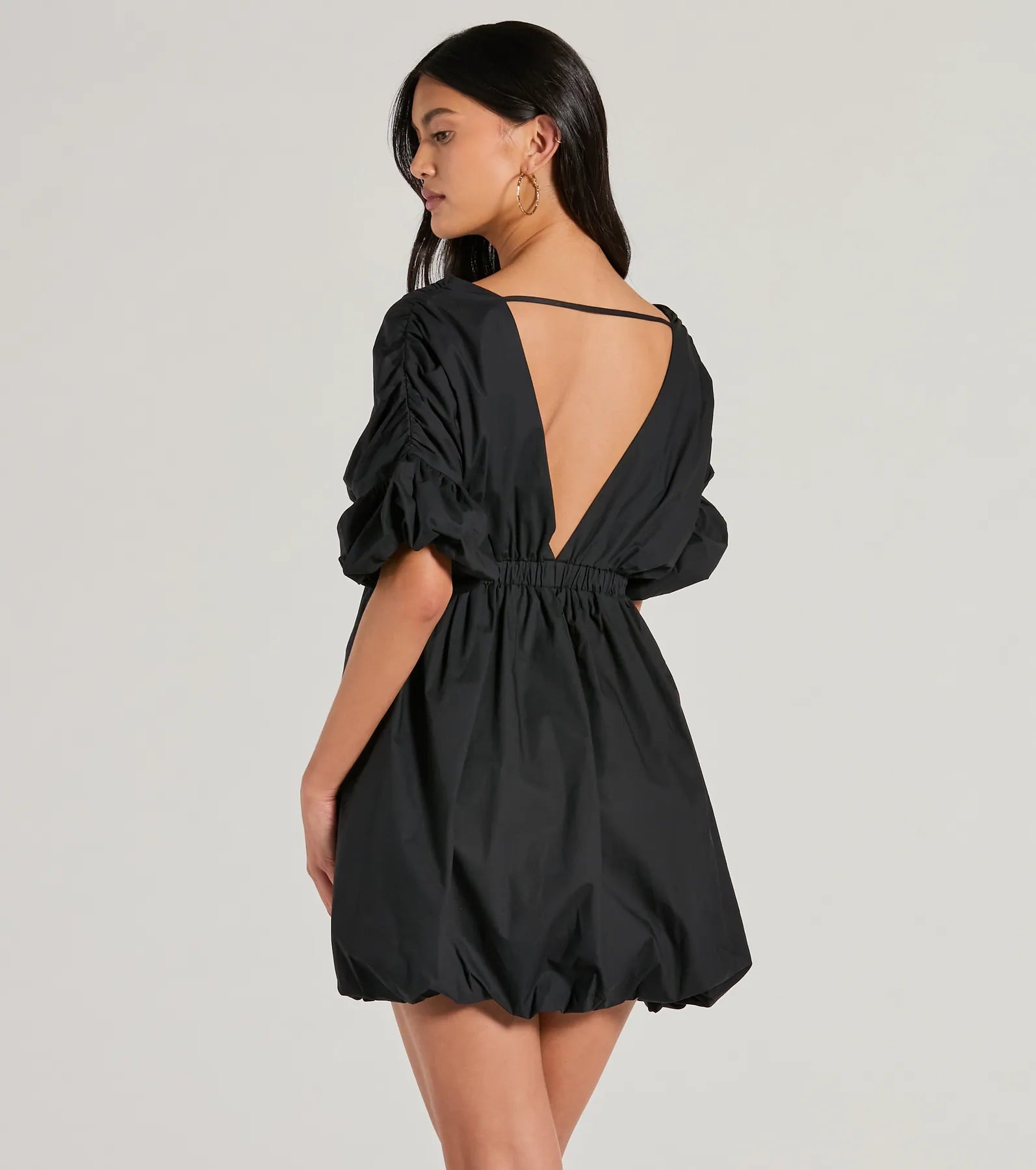 Love Game Plunge V-Neck Bubble Skater Dress