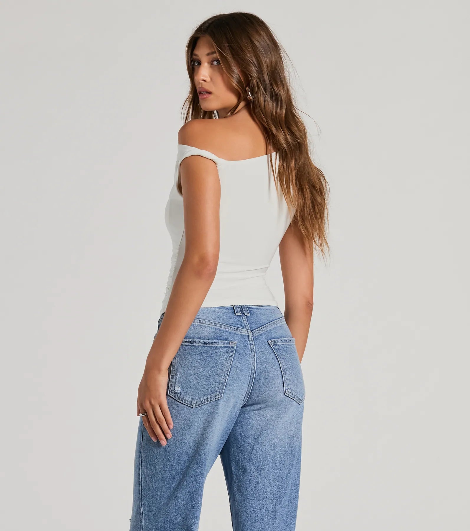 Confident Flirt One-Shoulder Crop Top