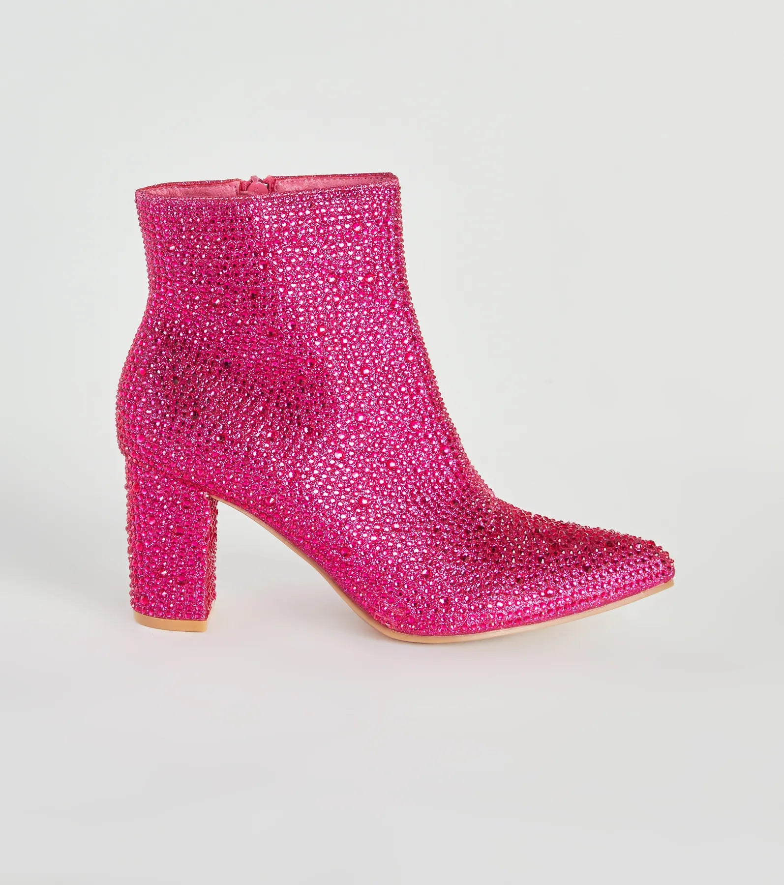 Glamorous Era Iridescent Rhinestone Booties