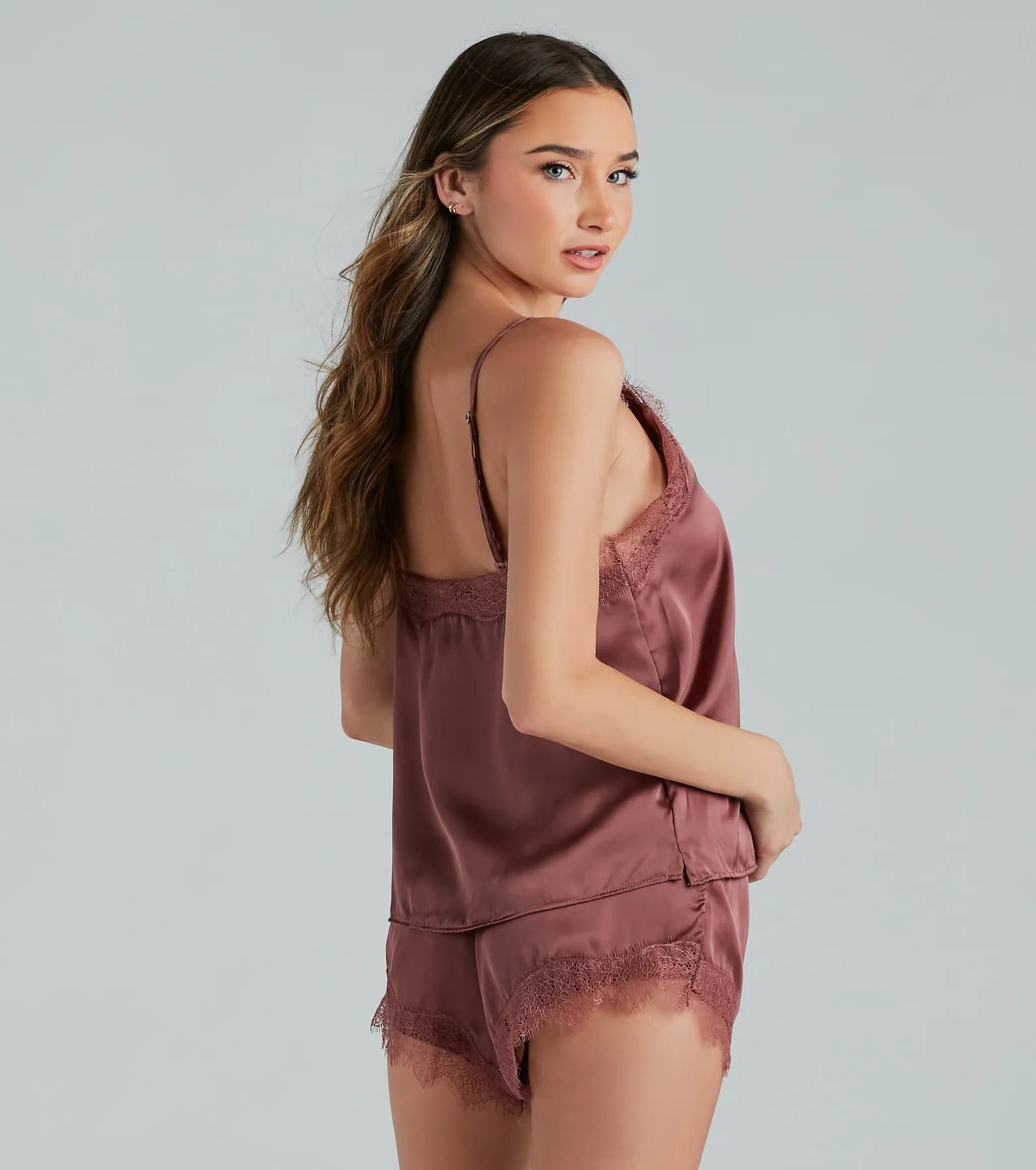 Bold Desires Satin Tank And Shorts Pajama Set