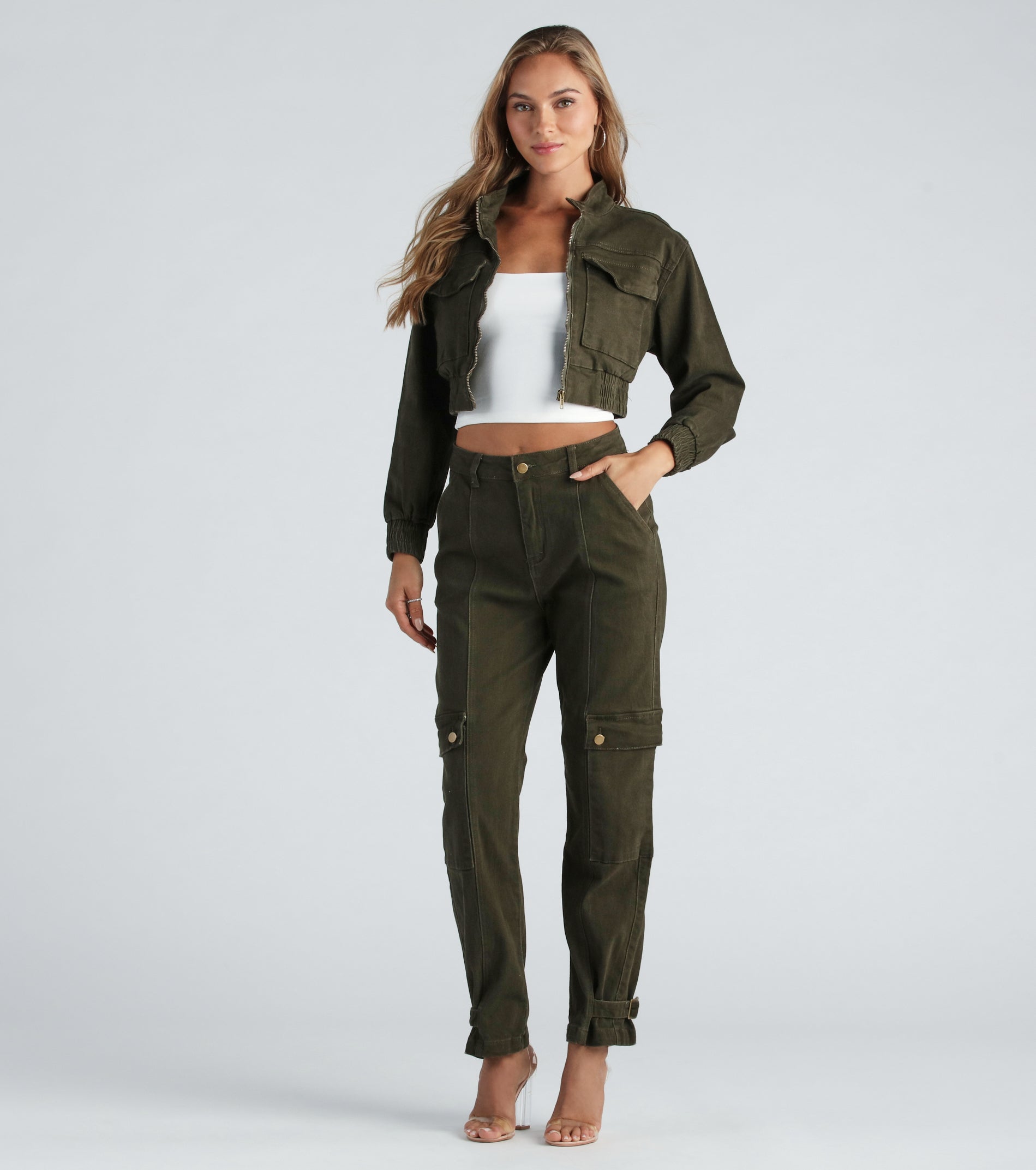 Fashion Boot Camp Denim Cargo Joggers