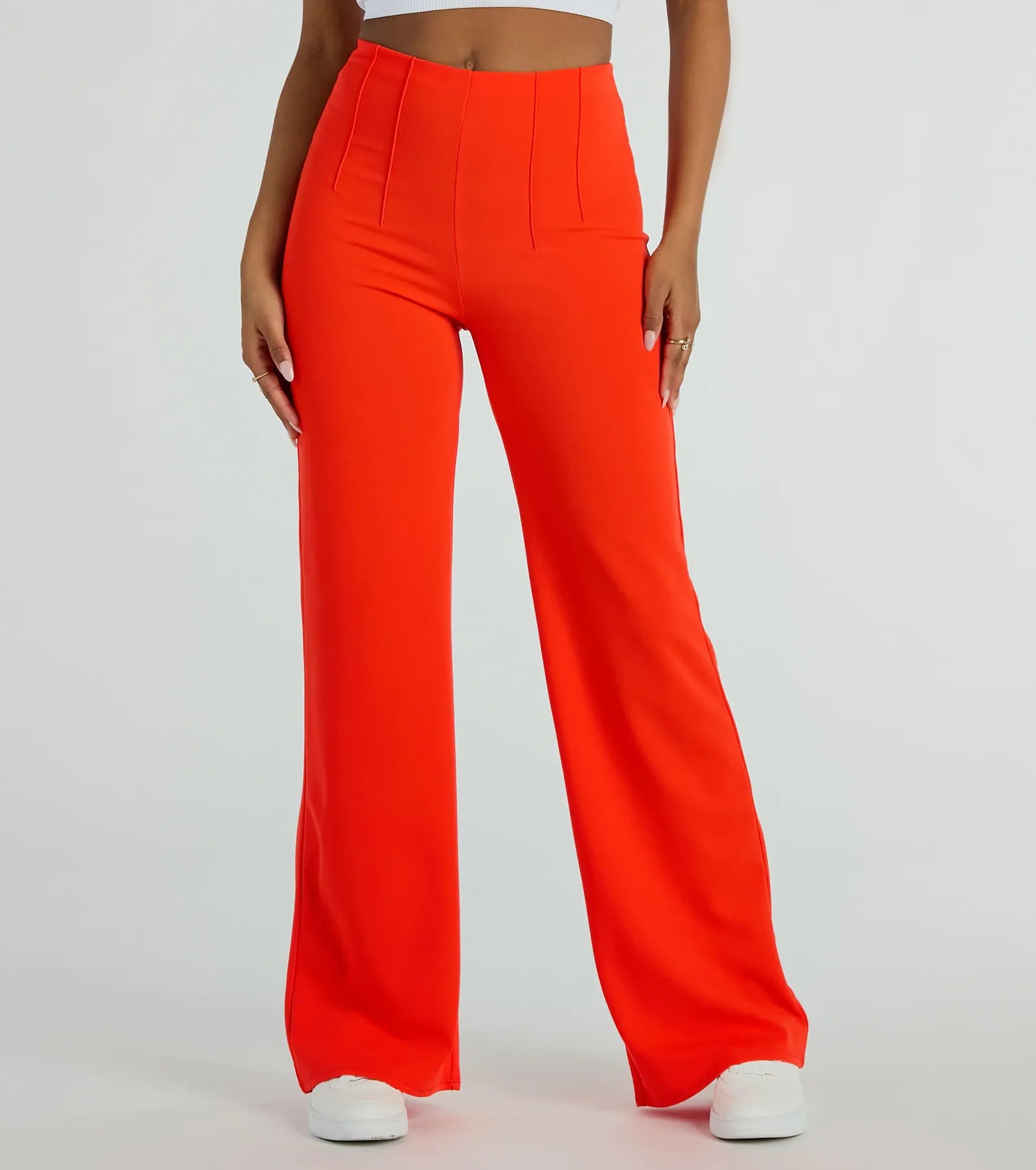 Nine To Five Straight-Leg Crepe Trouser Pants