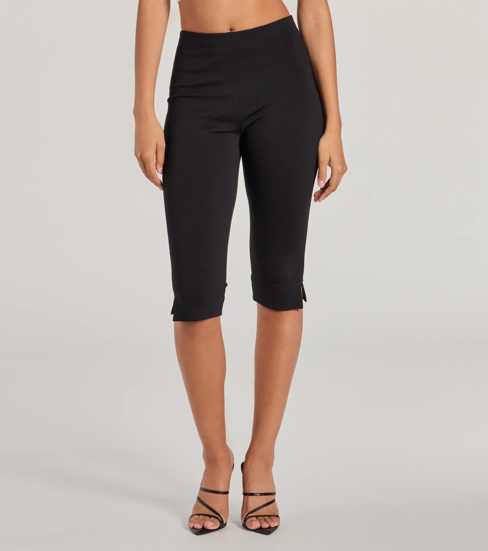 Forever On Trend High Rise Ponte Capri Pants