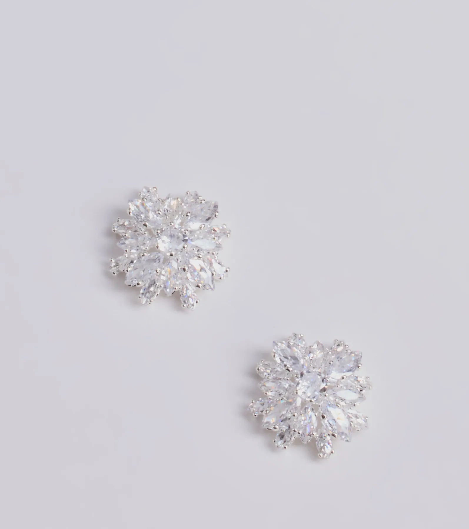 Luxe Glimmer Rhinestone Cluster Stud Earrings