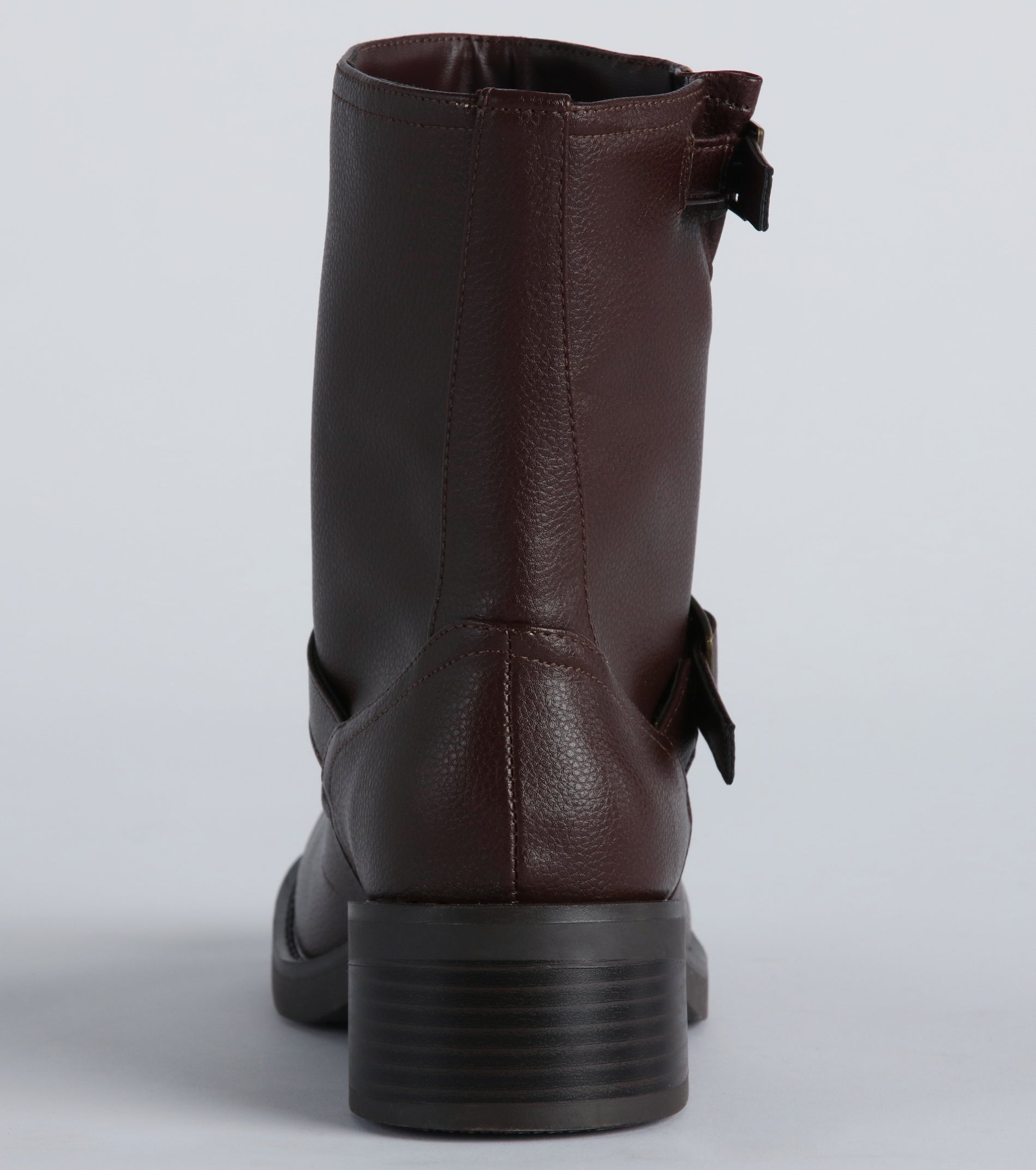 Edge It Up Faux Leather Biker Boots