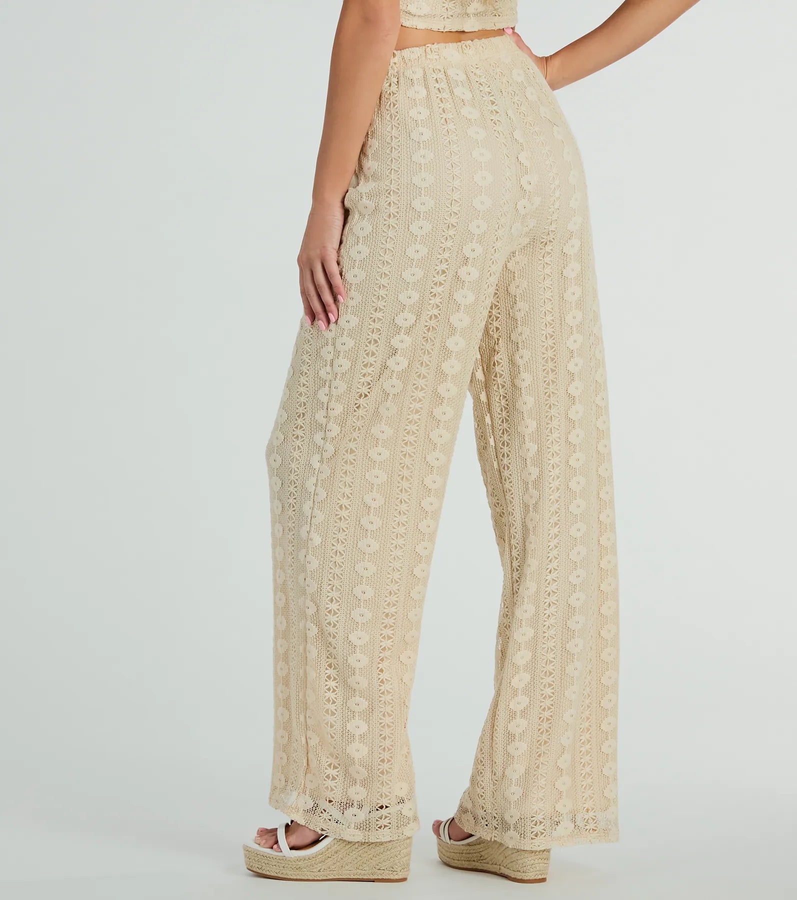 Sunshine Livin' High Rise Palazzo Crochet Pants