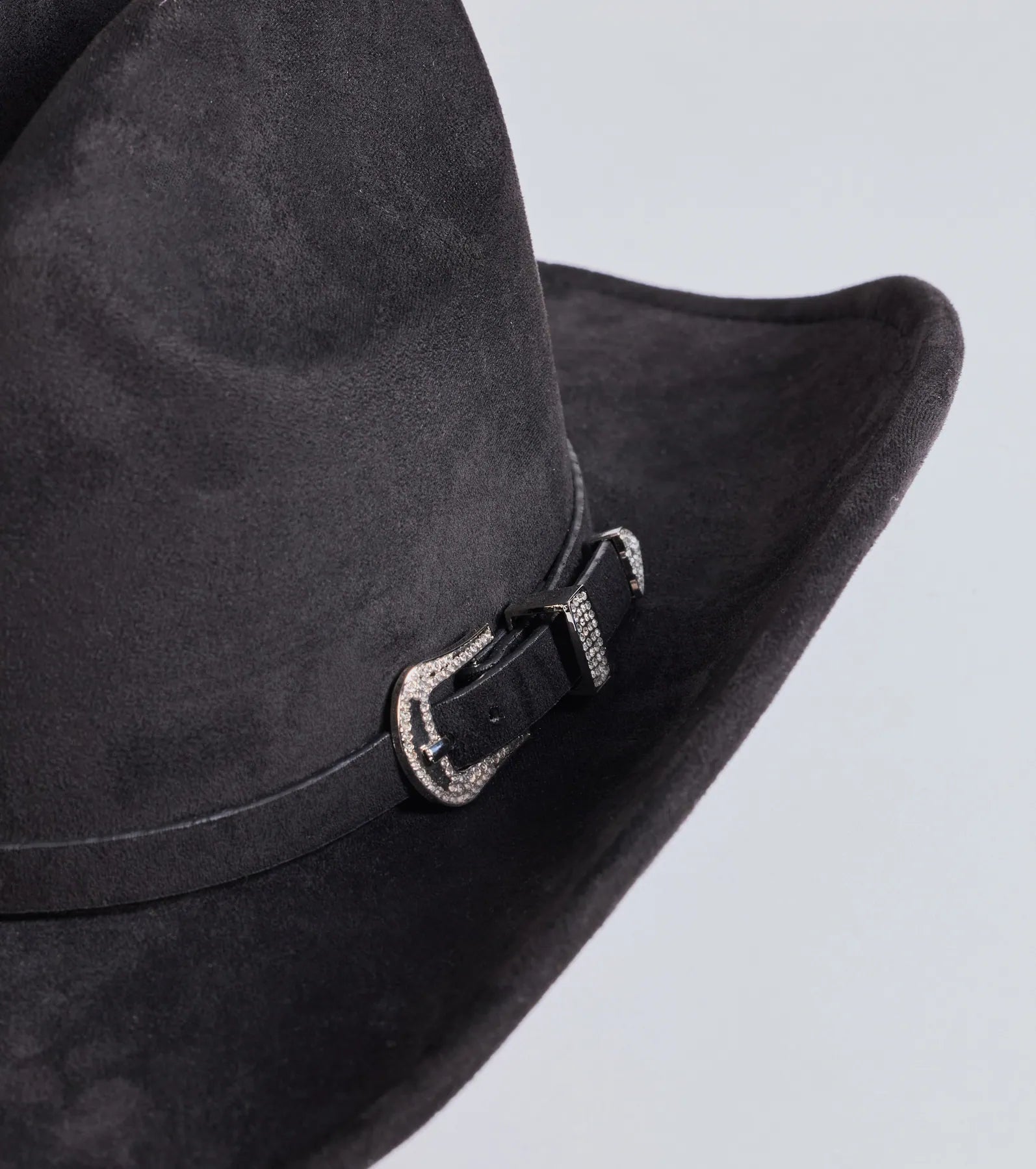 Glam Western Vibe Rhinestone Buckle Strap Cowboy Hat