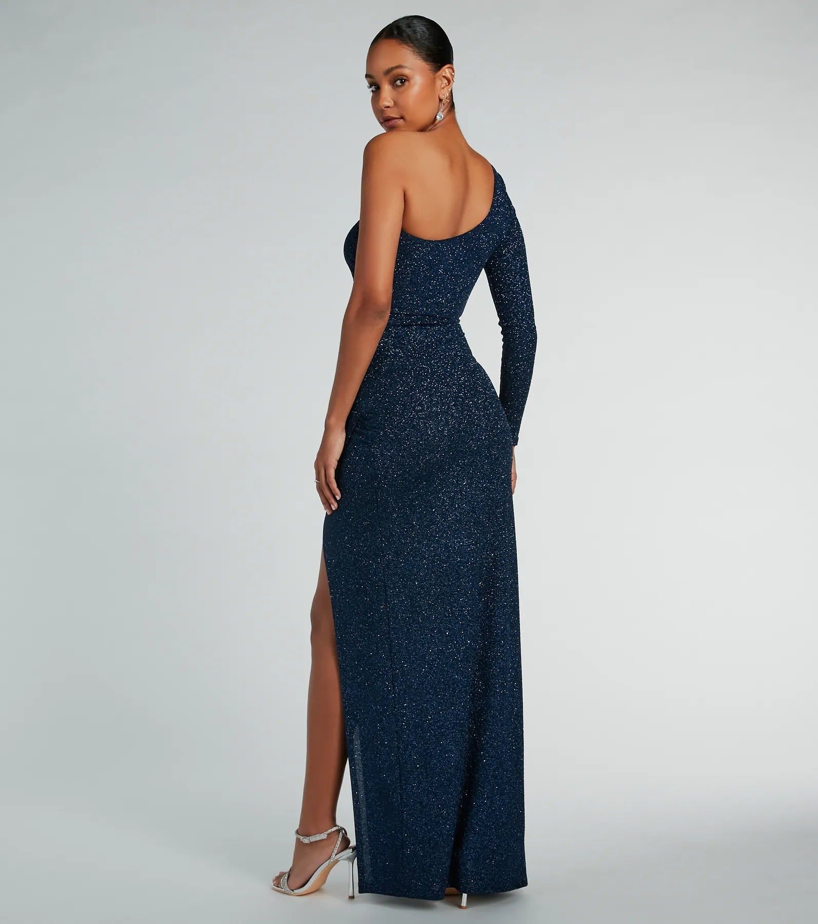 Greta Formal Glitter One Shoulder Dress