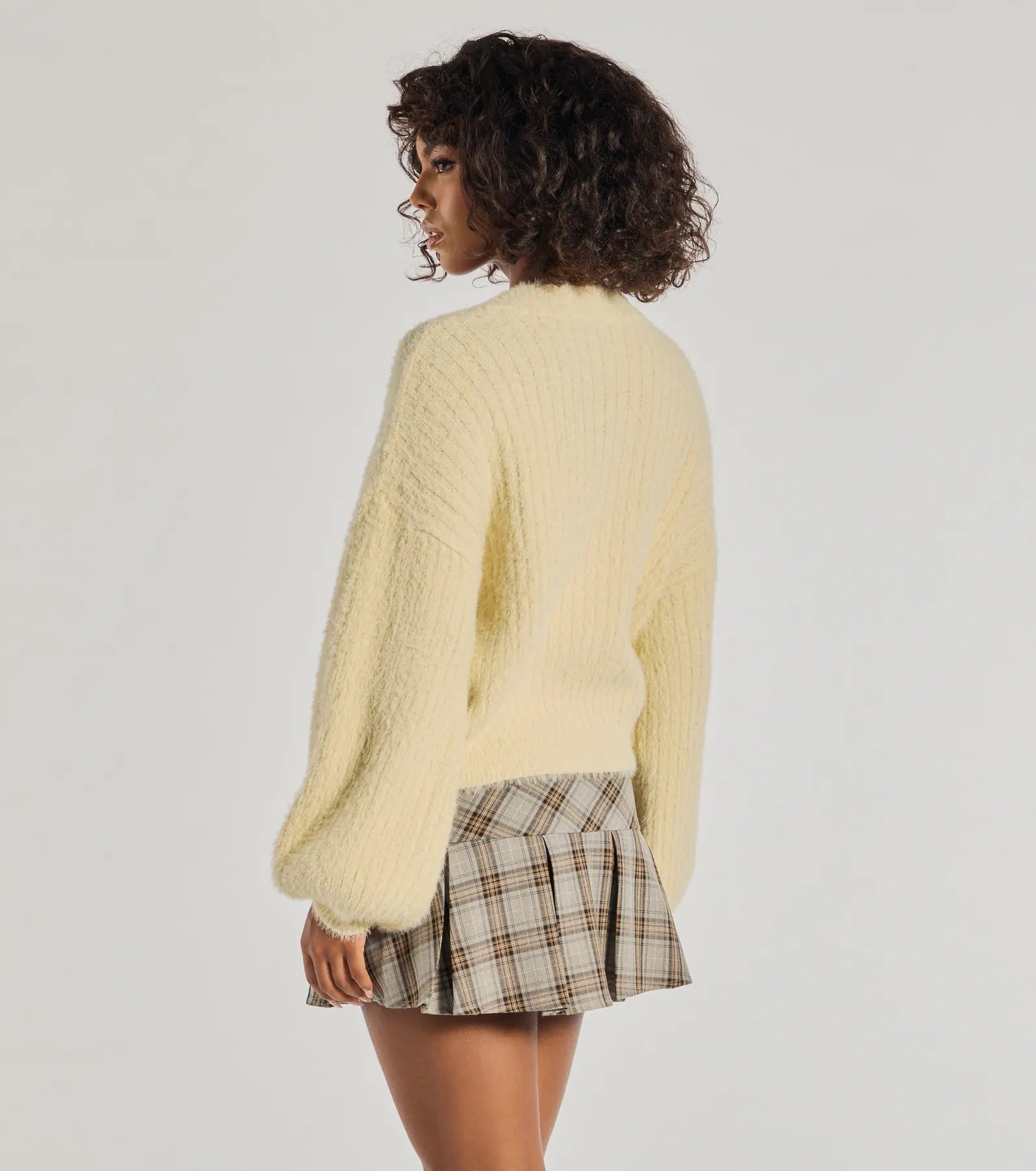 Cuddle Up Eyelash Knit V-Neck Sweater