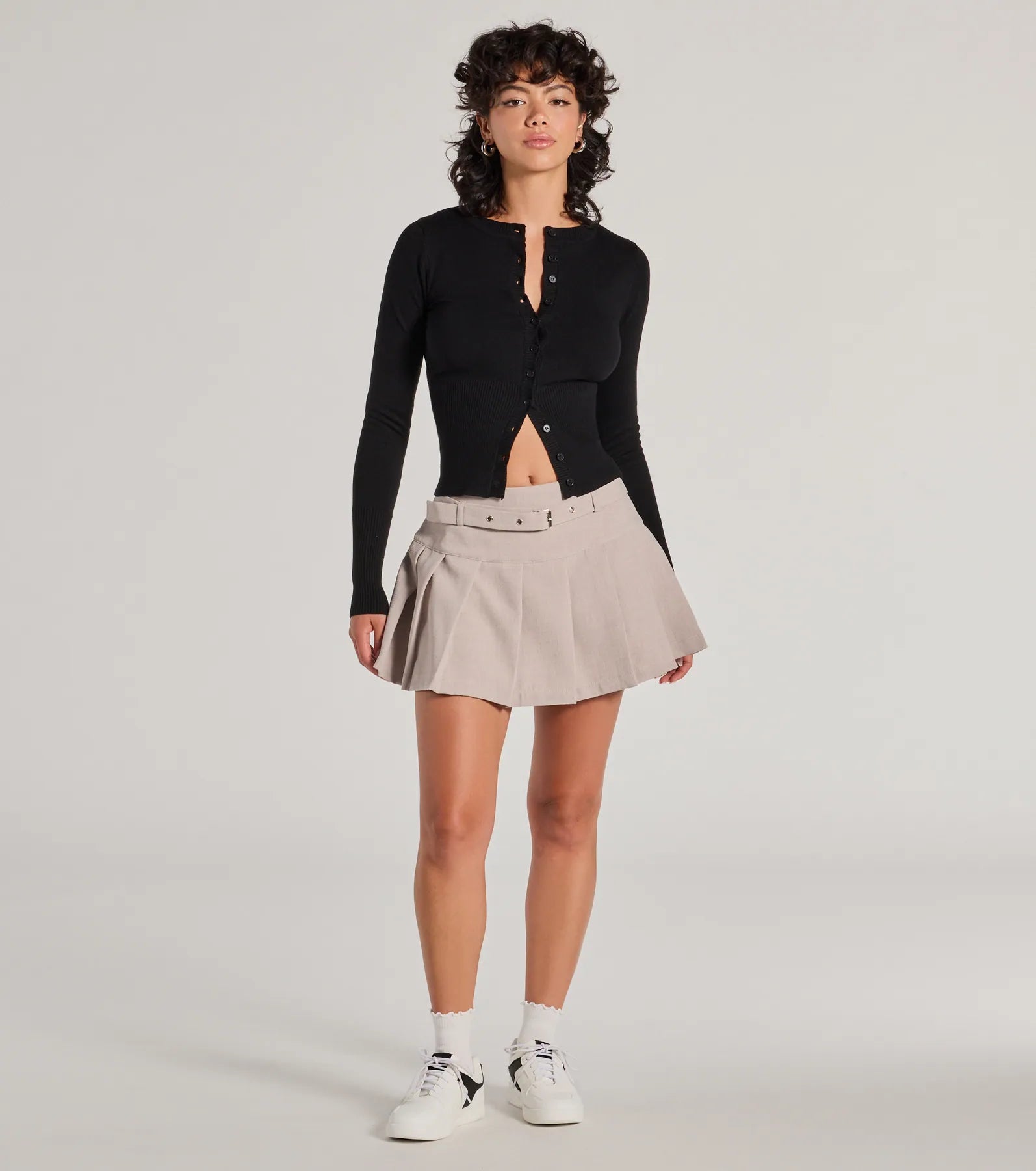 It-Girl Attitude Drop Waist Pleated Skort