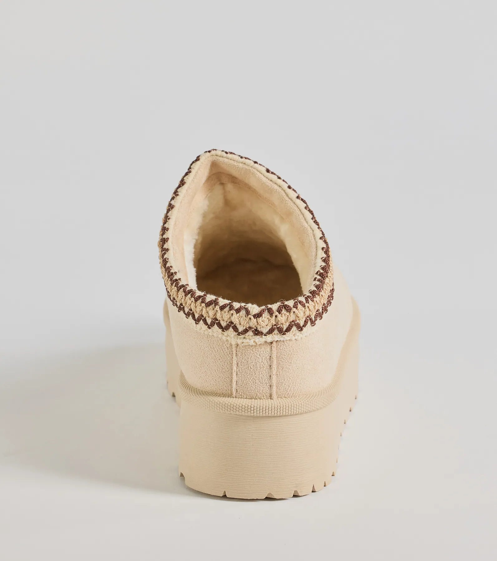 Cozy Glam Faux Suede Platform Slippers