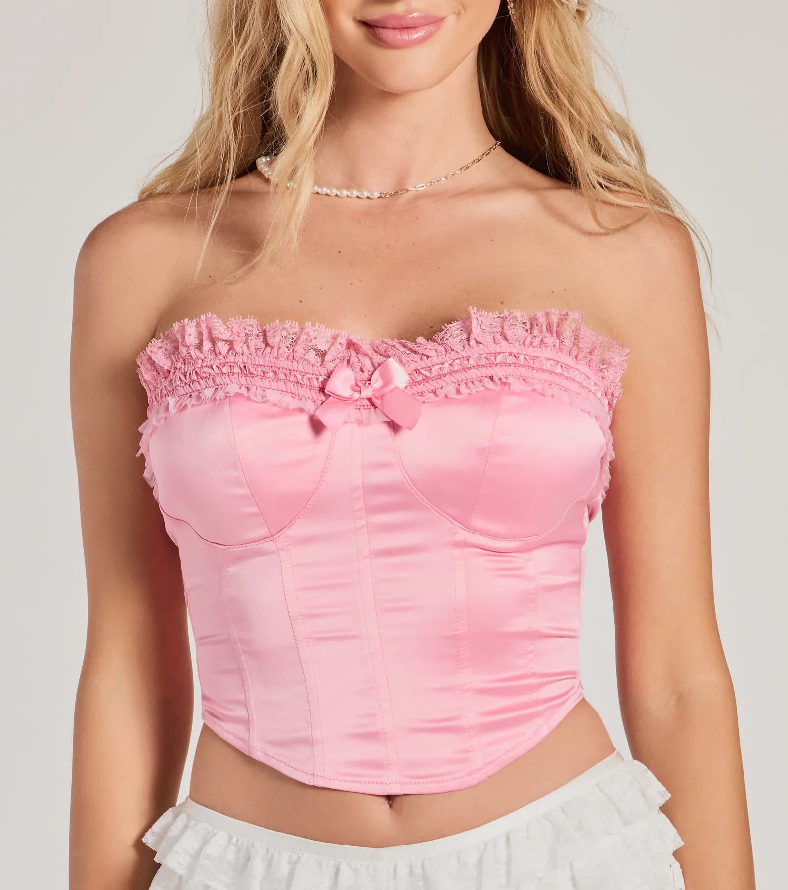 Bo Peep Delight Satin Corset Top