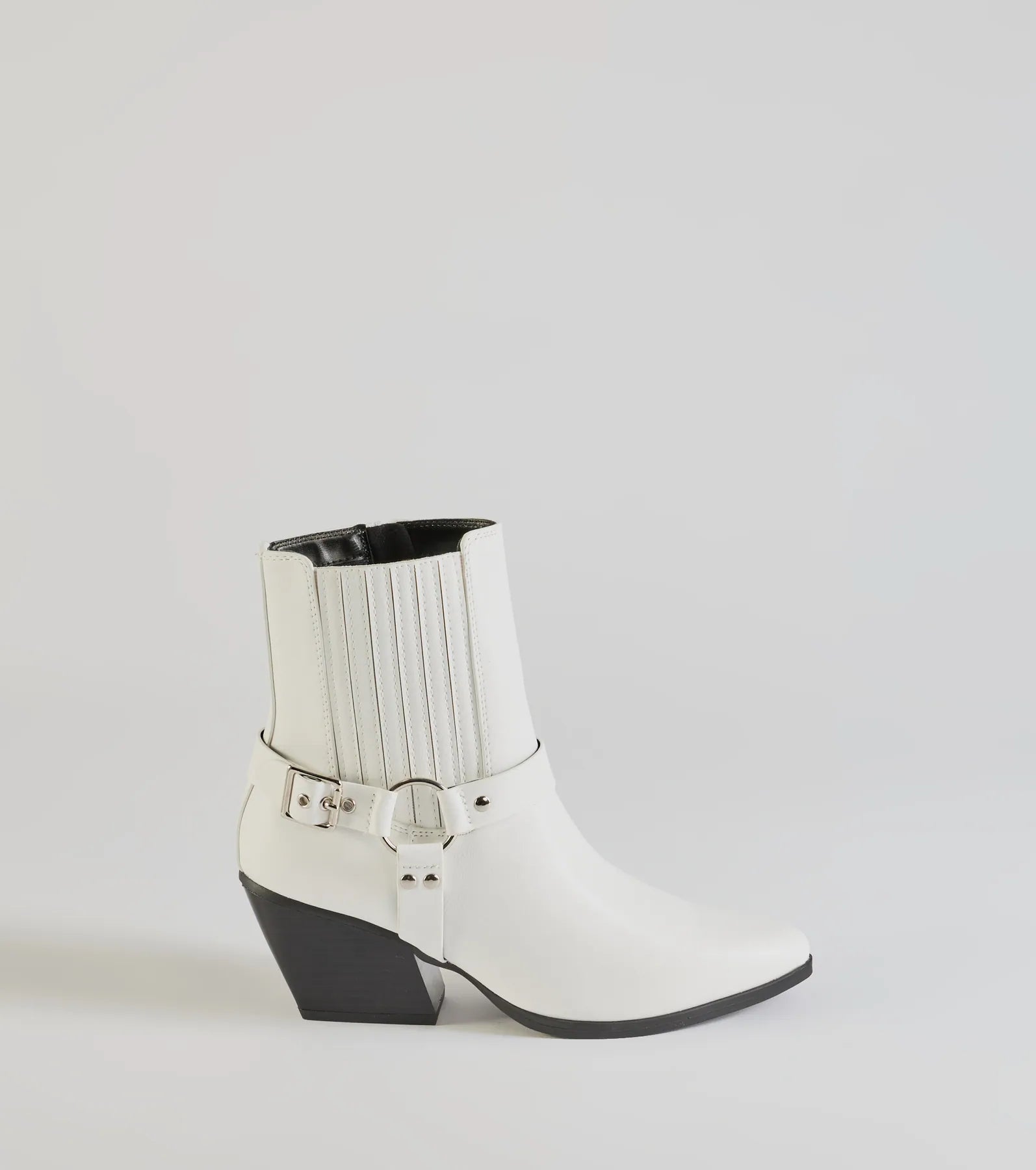 Sleek Strut Moto Western Ankle Booties