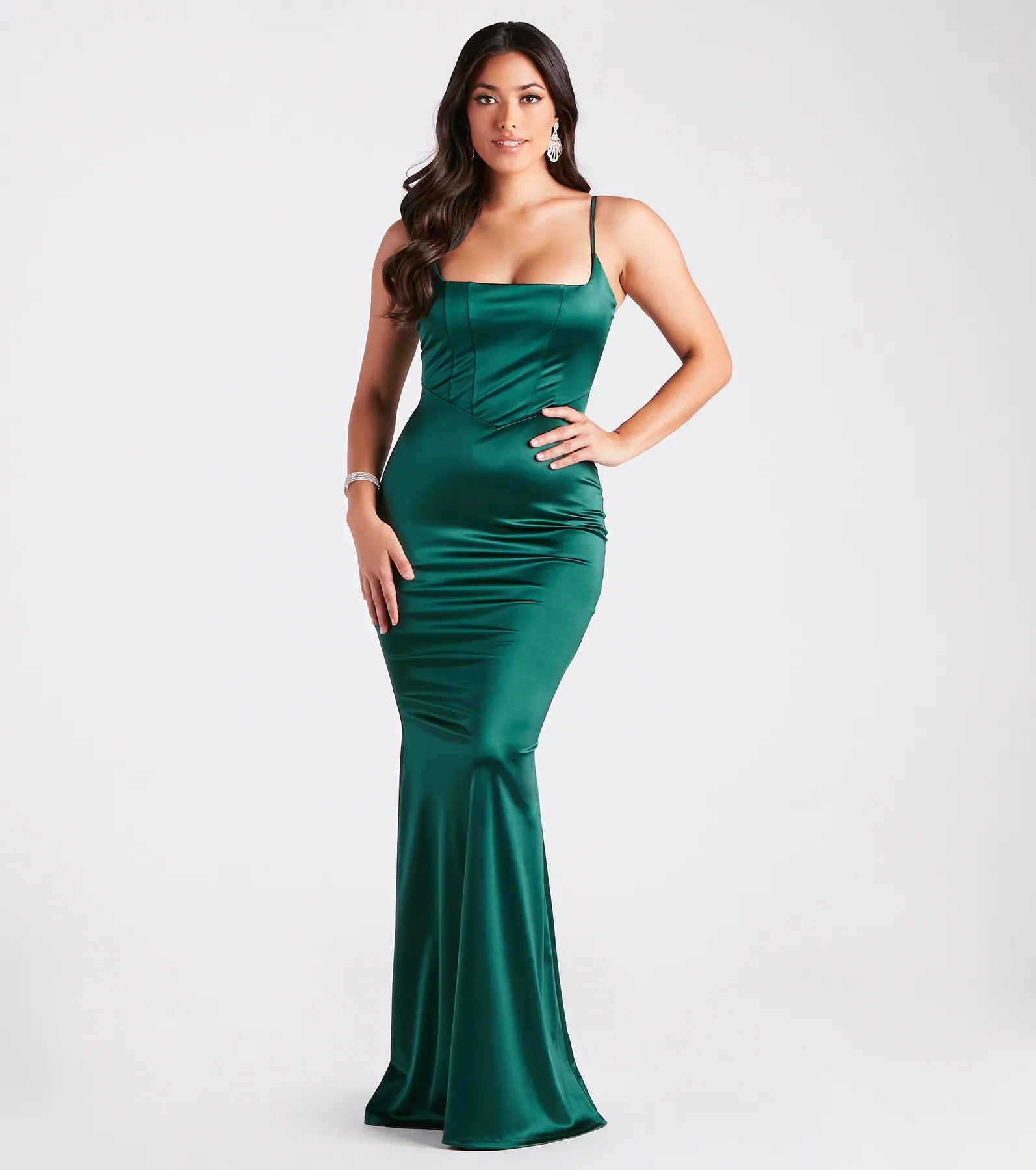 Erin Formal Satin Mermaid Long Dress