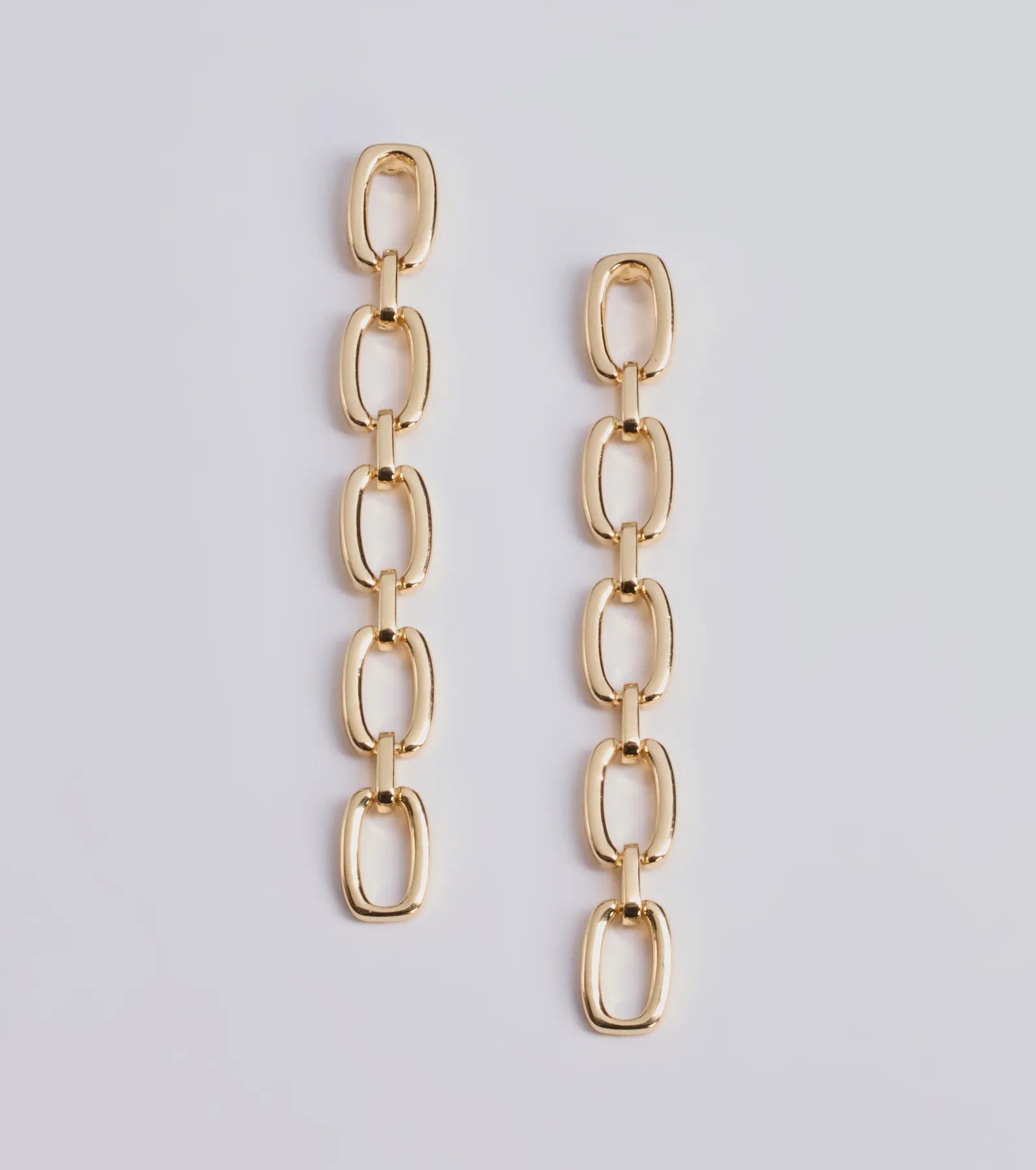 Sleek Accent Chain-Link Duster Earrings