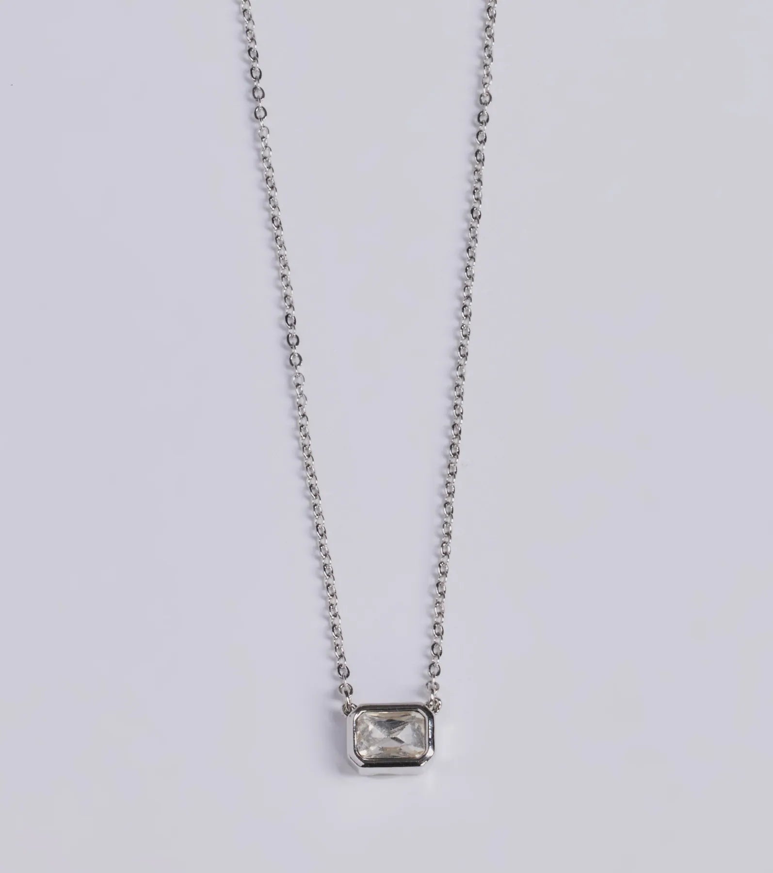 Delicate Glamour Rhinestone Pendant Necklace