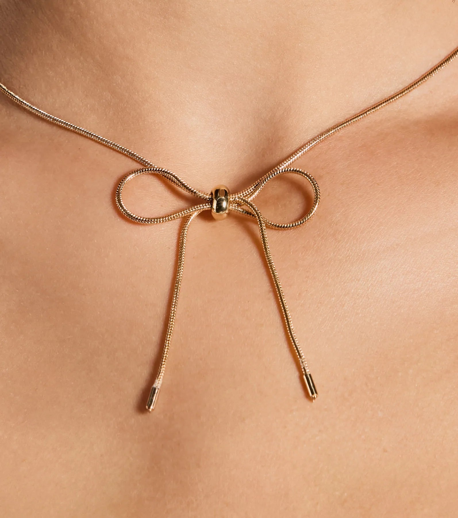 Graceful Bow Necklace