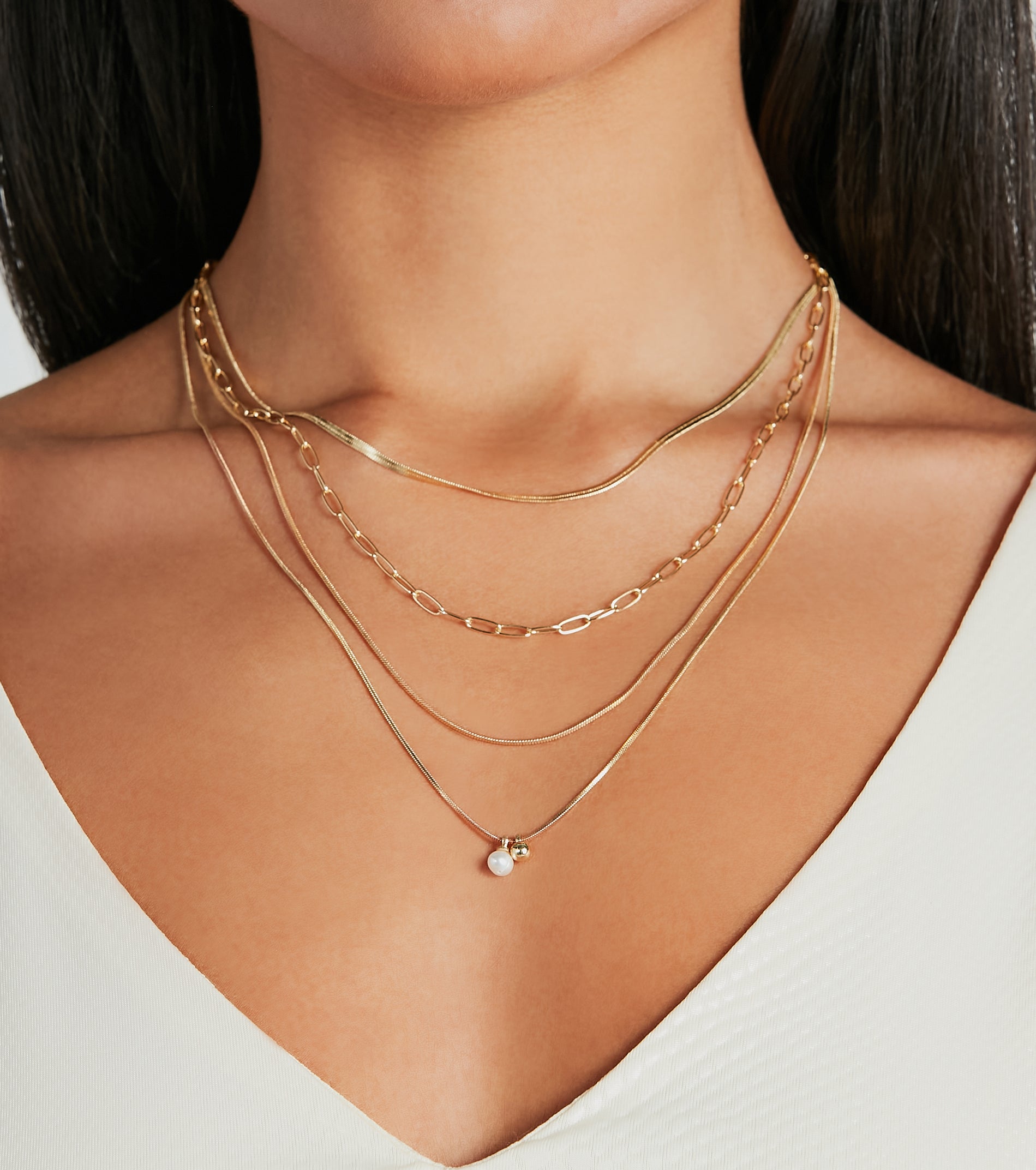 Stylish Shine Layered Charm Necklace