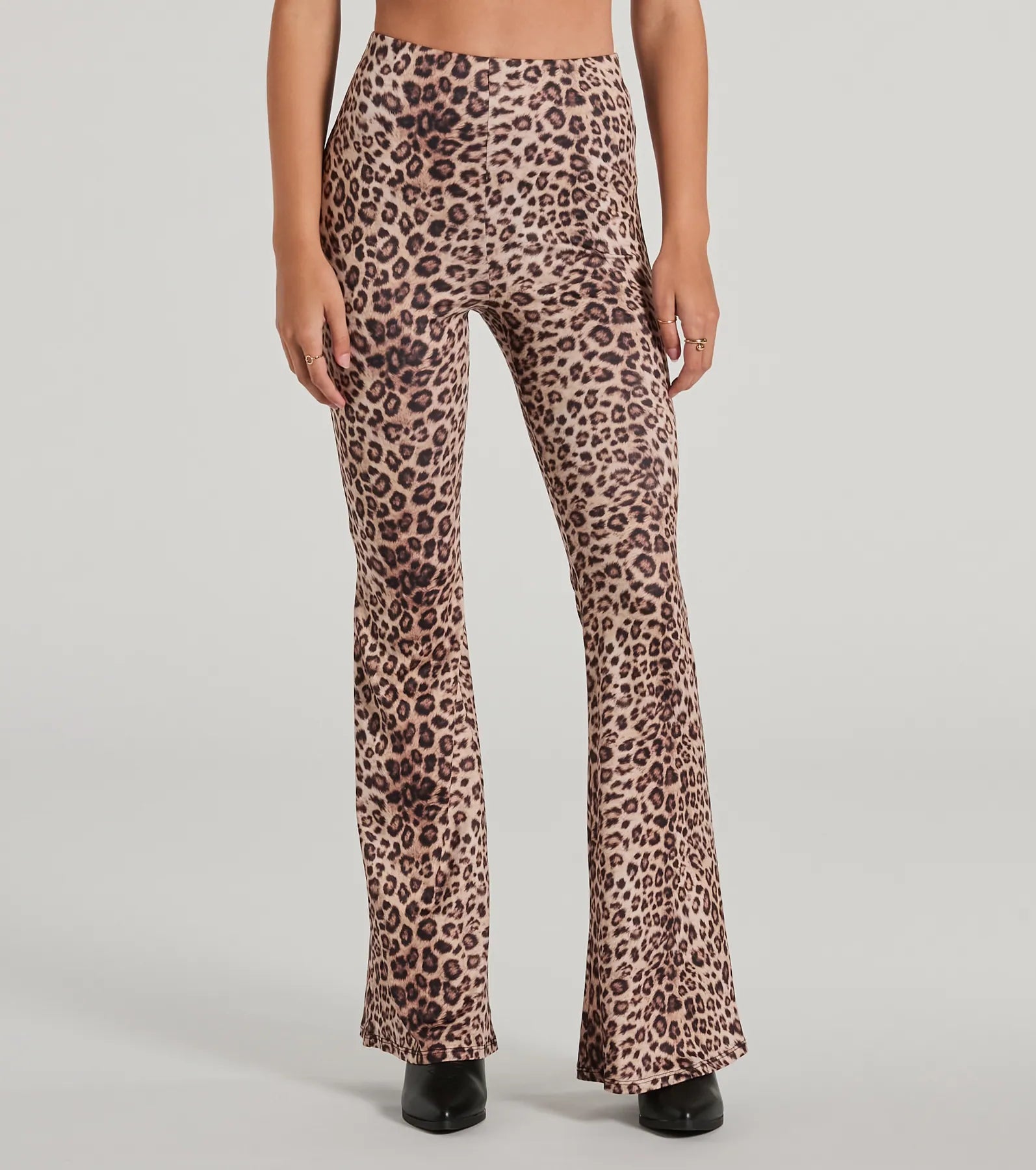 Walk On The Wild Side High Rise Leopard Flare Pants