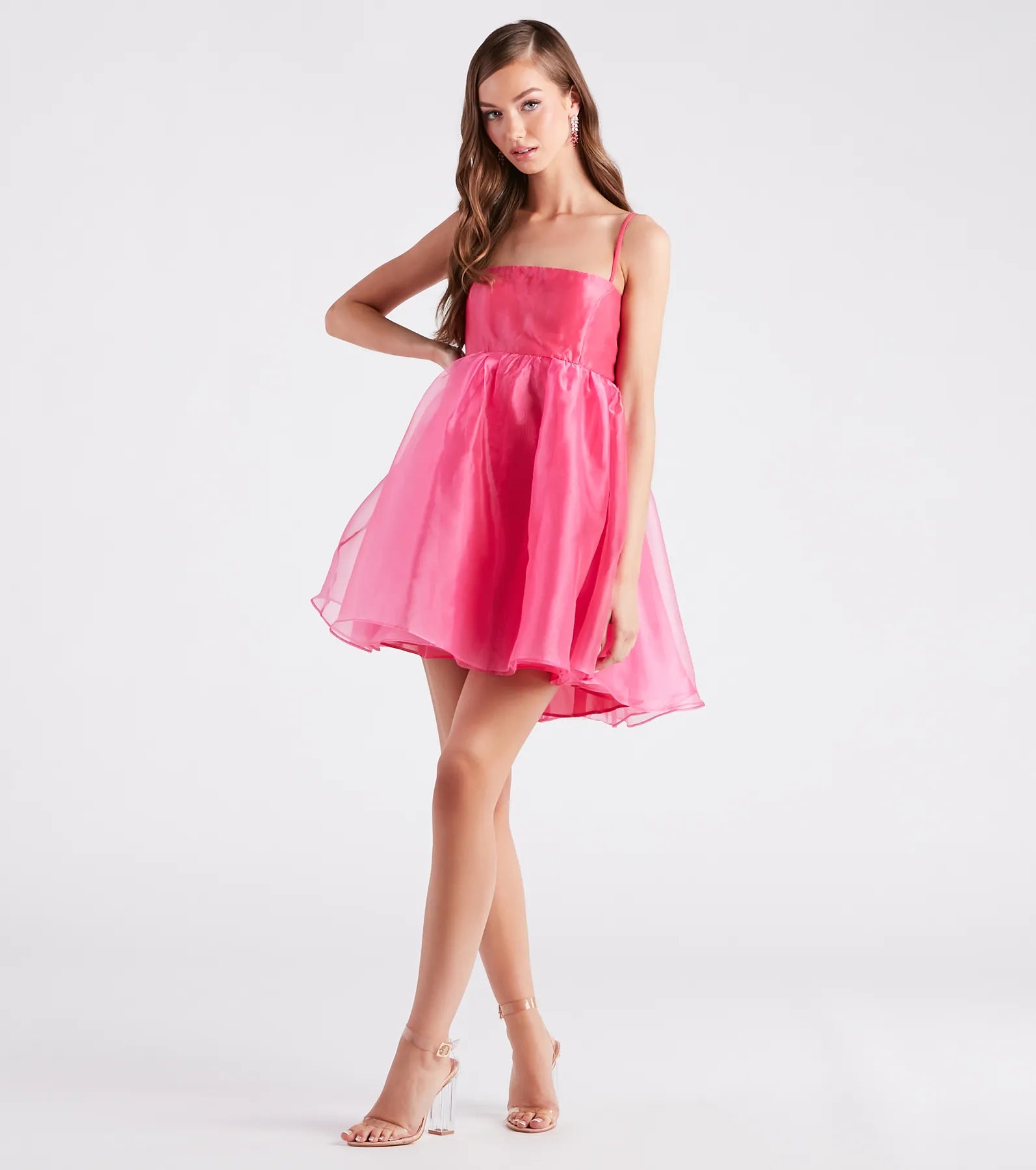 Harlow Square Neck Babydoll Party Dress