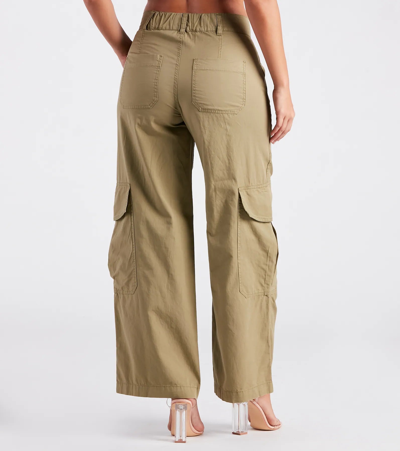 Serving Trendy Vibes Wide-Leg Cargo Pants