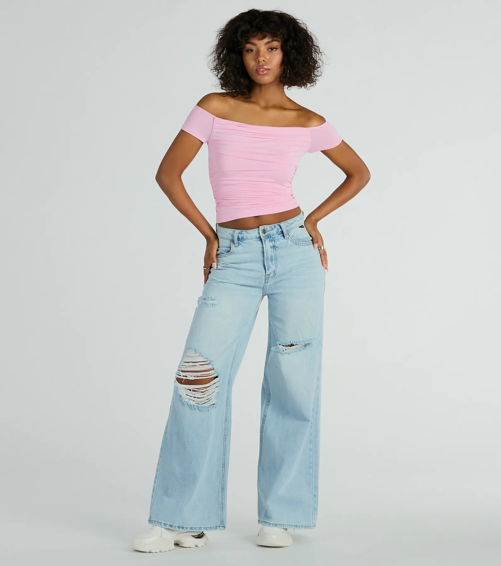 Simply Flawless Off-The-Shoulder Crop Top