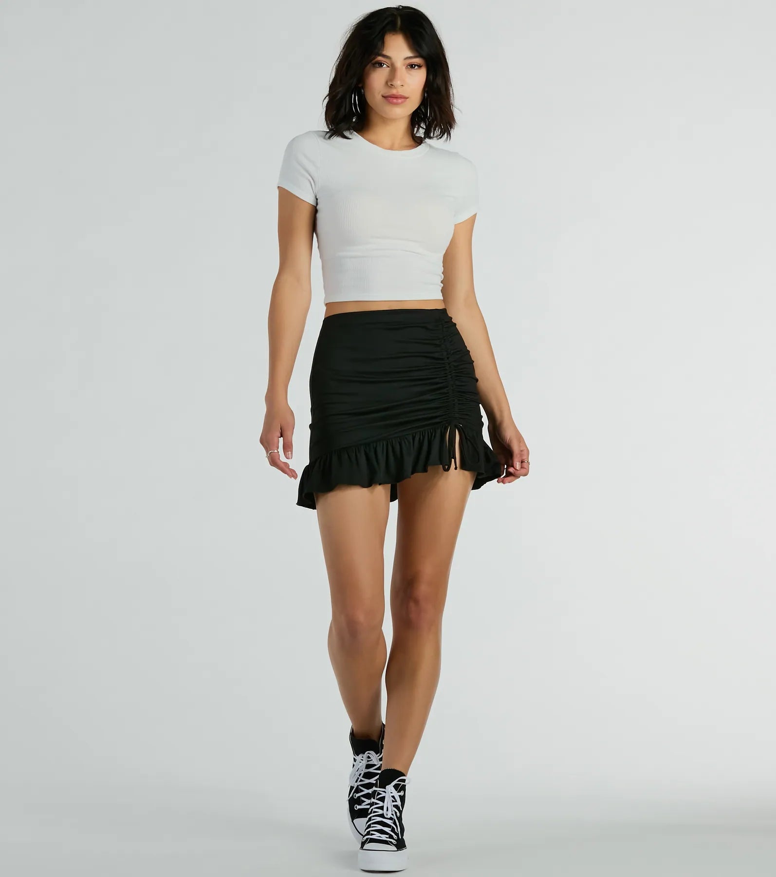 Flirty Fun High-Rise Ruffle Mini Skirt