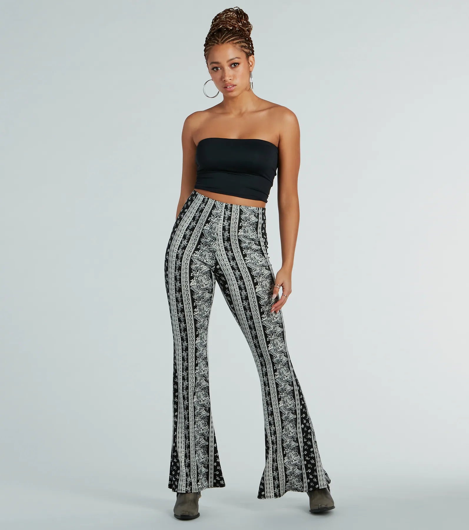 Free Spirit Chick High-Rise Boho Flare Pants