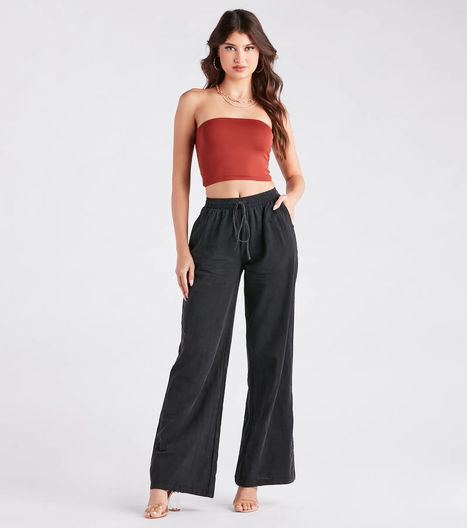 Weekend By The Bay Cotton Wide-Leg Pants