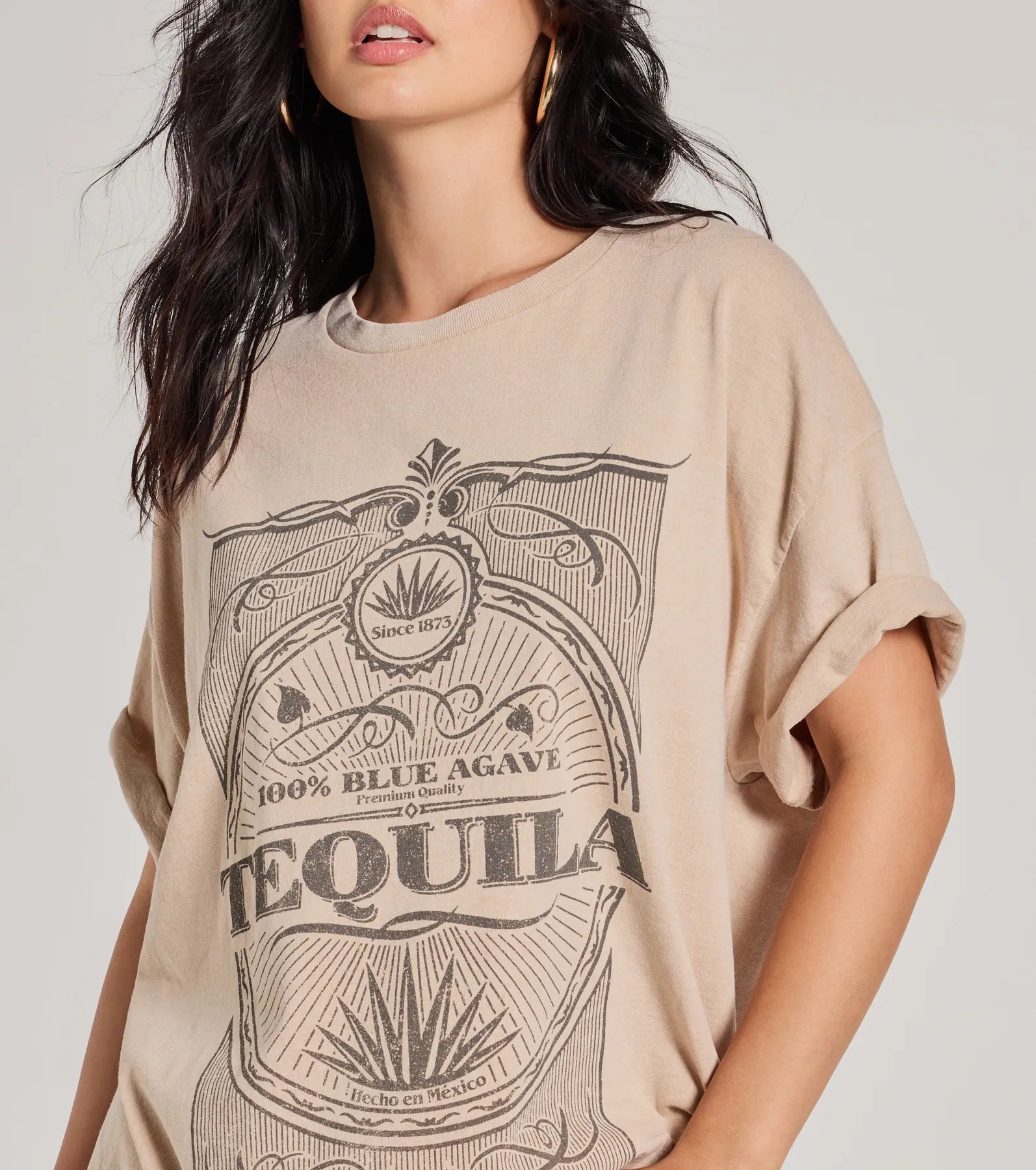 Tequila Time Oversized Graphic Tee