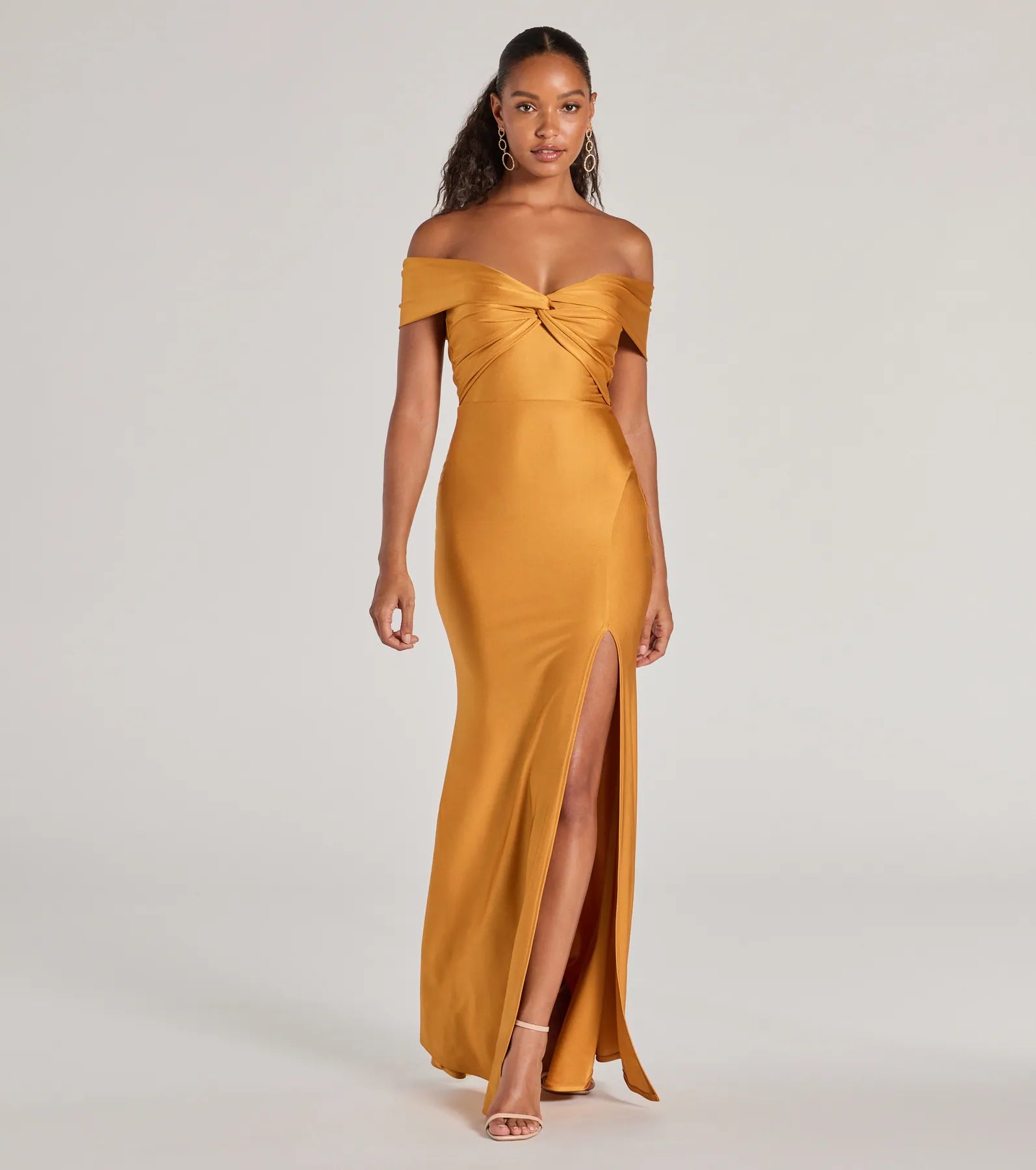 Steff Off-The-Shoulder Mermaid Slit Formal Dress