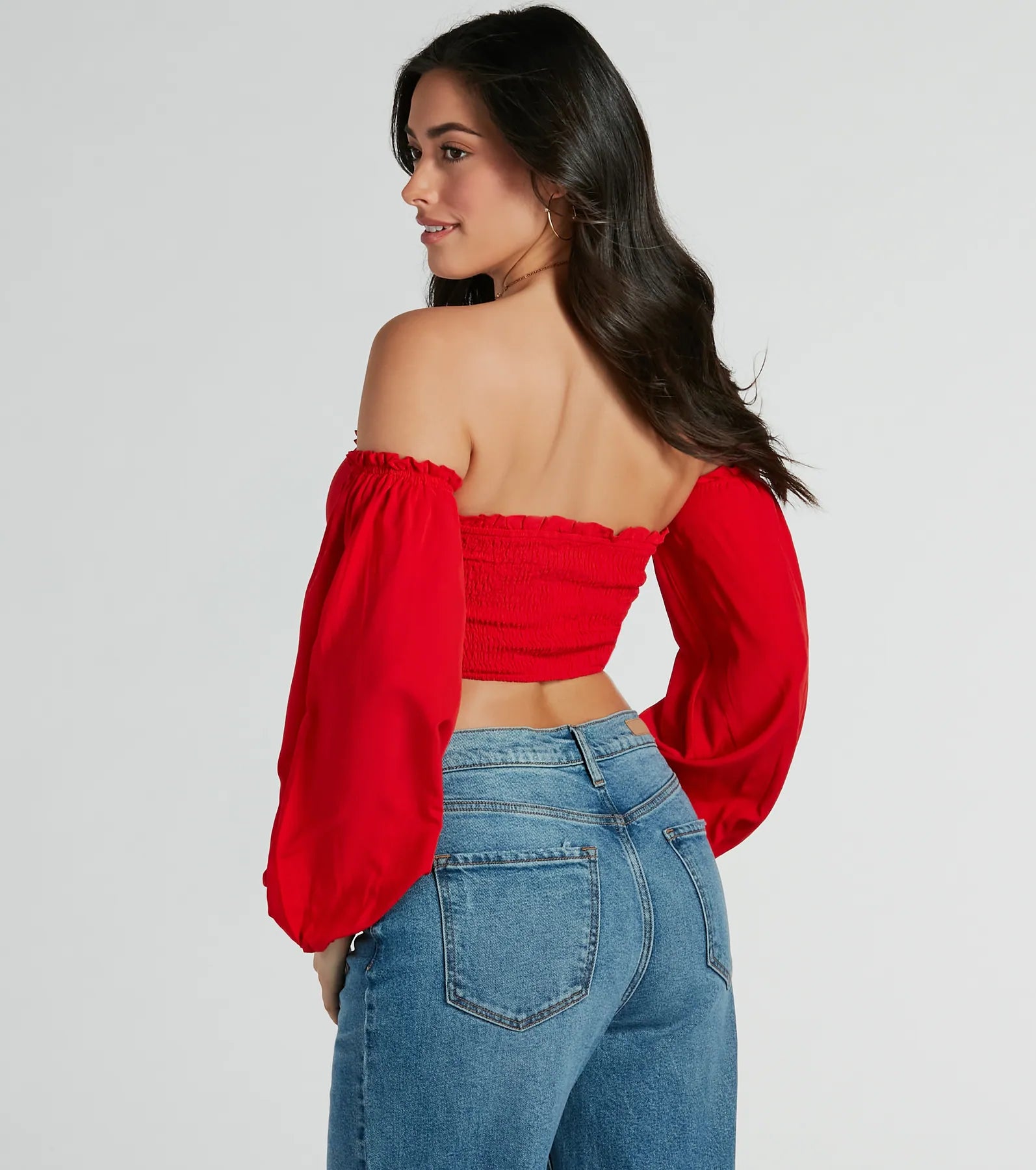 Alluring Daydream Off-The-Shoulder Crop Top