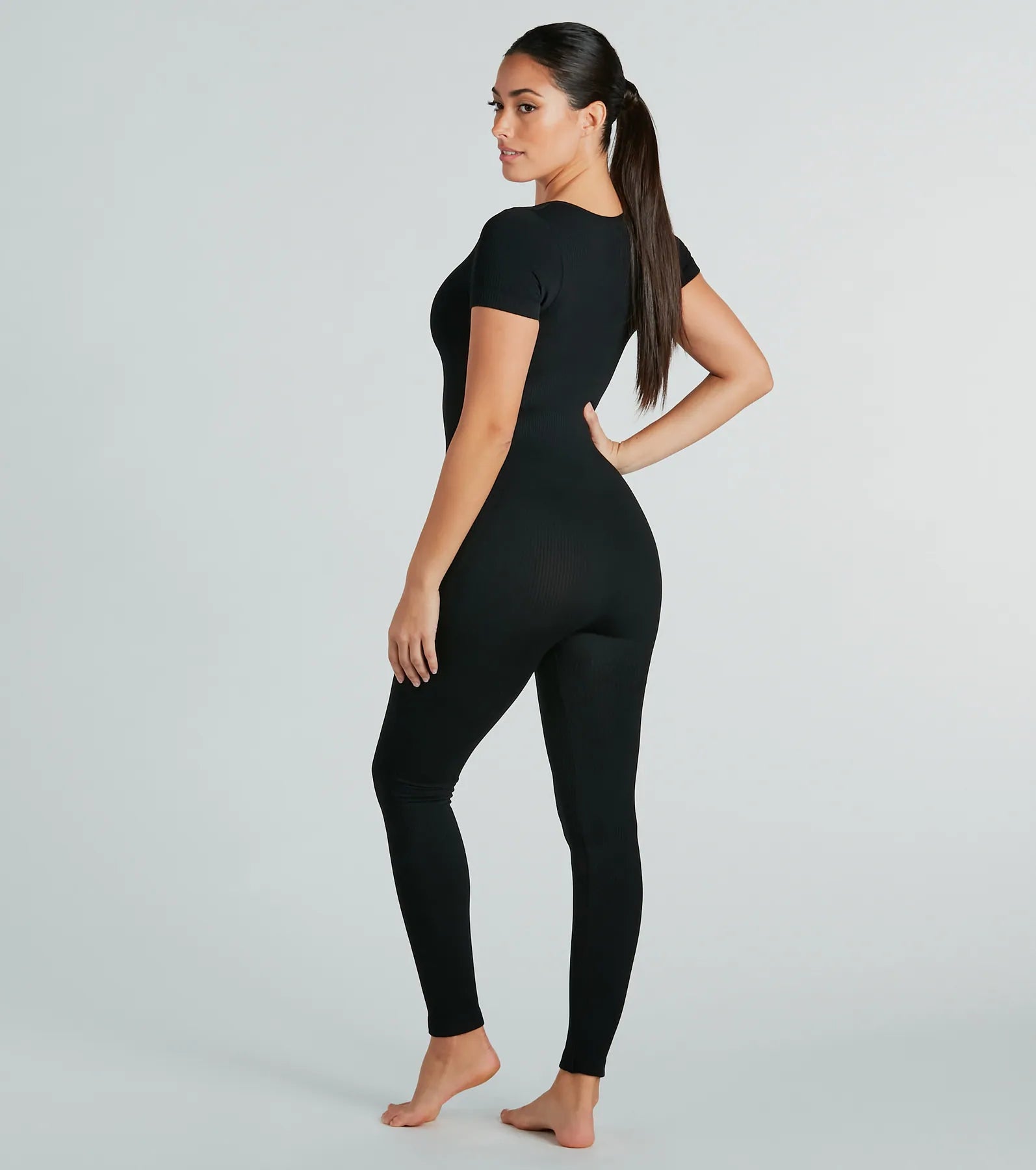 On The Move Seamless Short Sleeve Catsuit