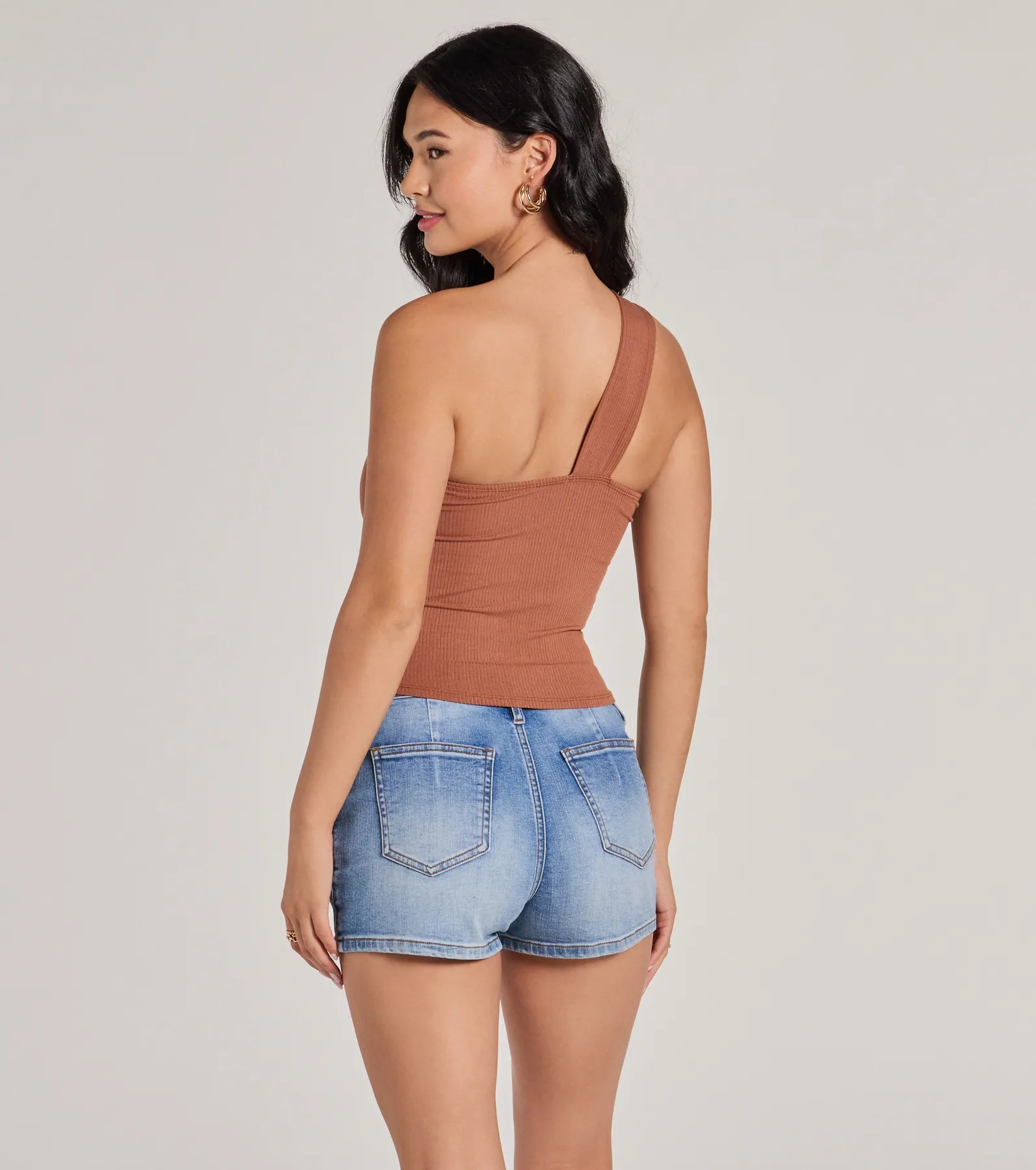 Cutely Charming One-Shoulder Crop Top