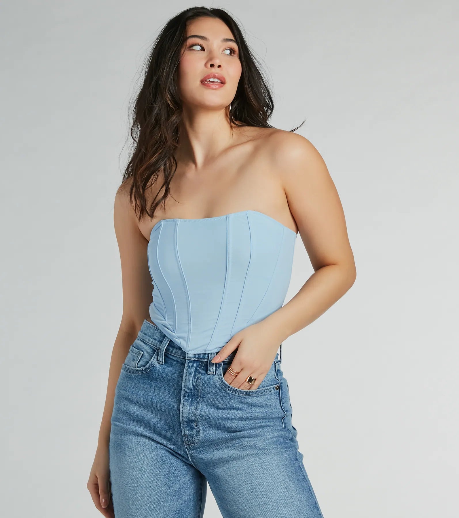 Night-Out Worthy Cropped Corset Top