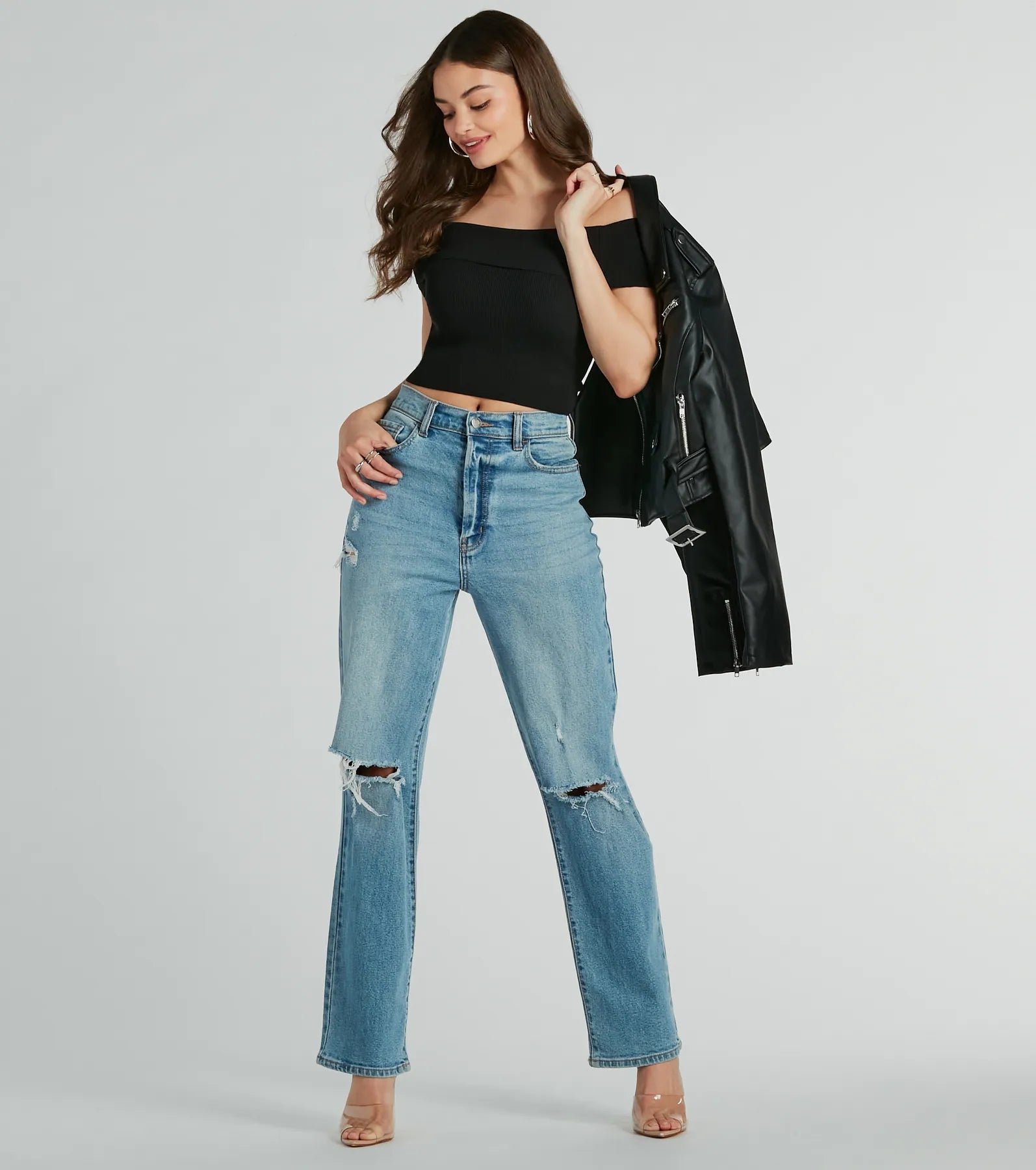 Essential Sweetie Off-The-Shoulder Tube Crop Top